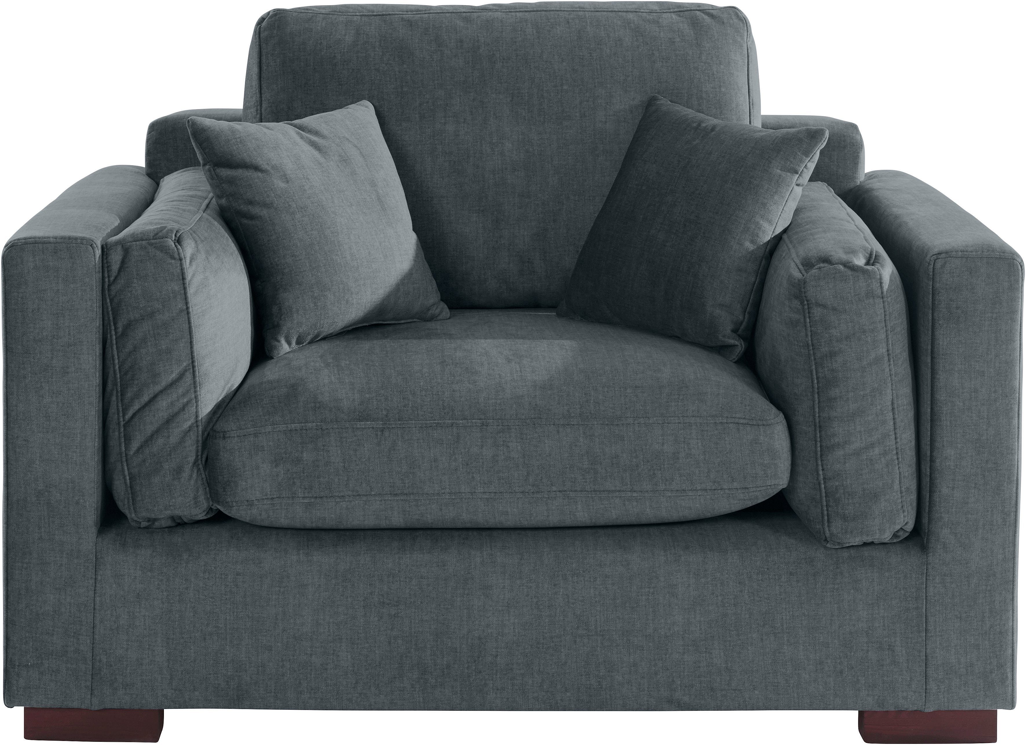 Home affaire Loveseat Fresh Pond, weicher Sitzkomfort, incl. Zierkissen, B/T/H: 140/96/95 cm