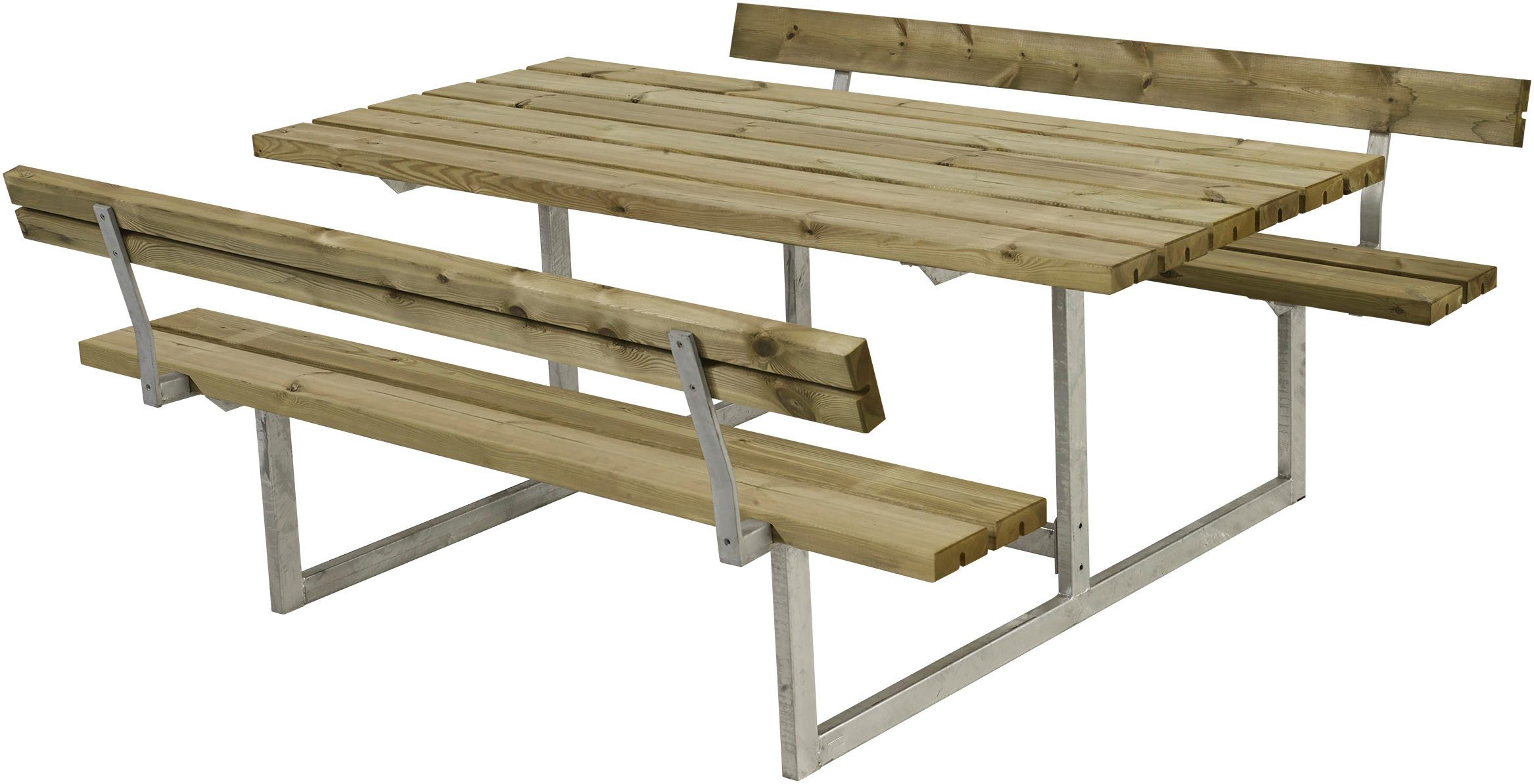 PLUS Garten-Essgruppe »Basic« Kombimöbel mit 2 Rückenlehnen, (1-tlg), 177x184x75/45 cm