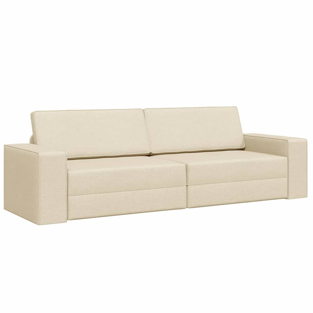 vidaXL Sofa Bodensofa-Bett Creme 245 x günstig online kaufen