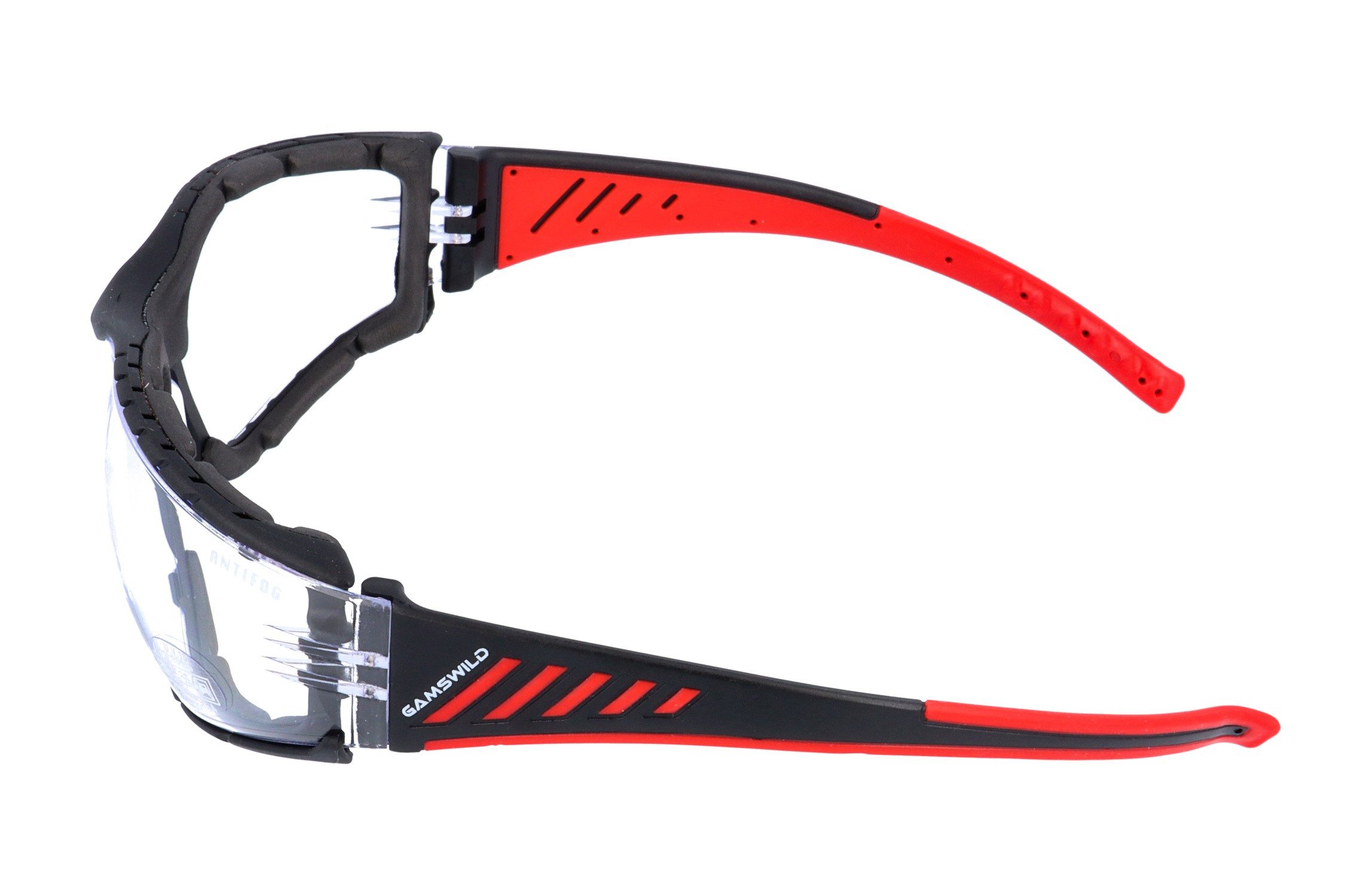 Gamswild Sportbrille UV400 Sonnenbrille Fahrradbrille Skibrille Windschutzclip ANTIFOG, Damen Herren Modell WS7122 in brau, grau, orange, gelb, klar