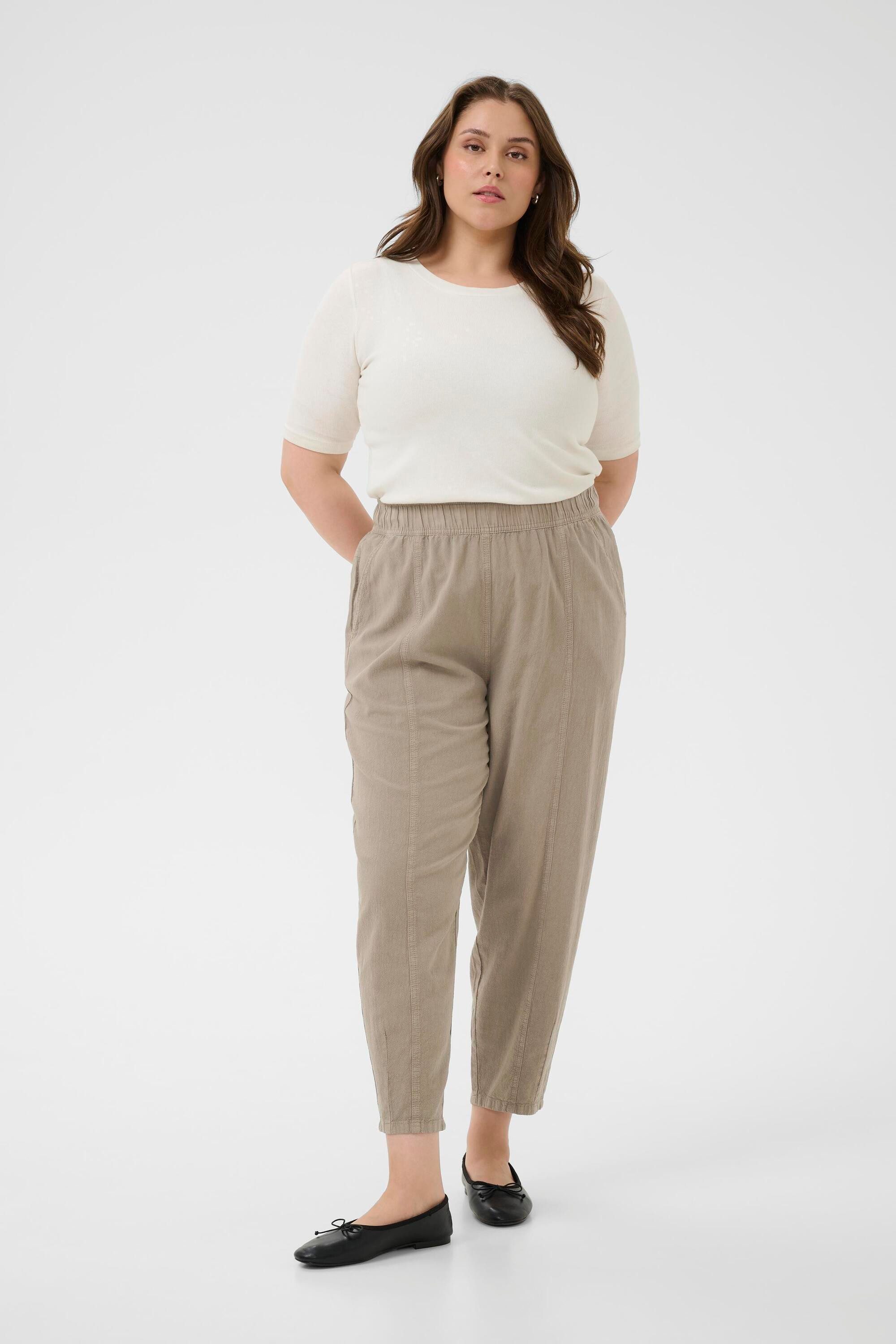KAFFE Curve Stoffhose Casual Hose KCnana Große Größen günstig online kaufen