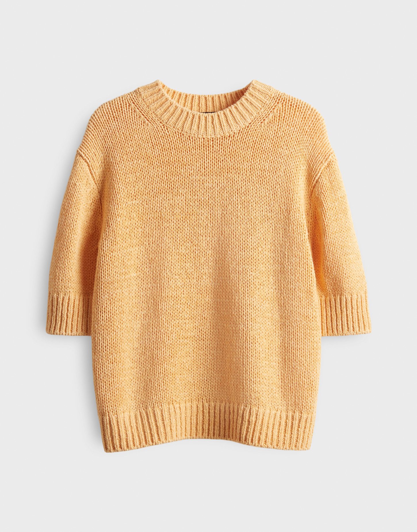 Kurzarmpullover TAVERY Loose aus weichem Bändchengarn