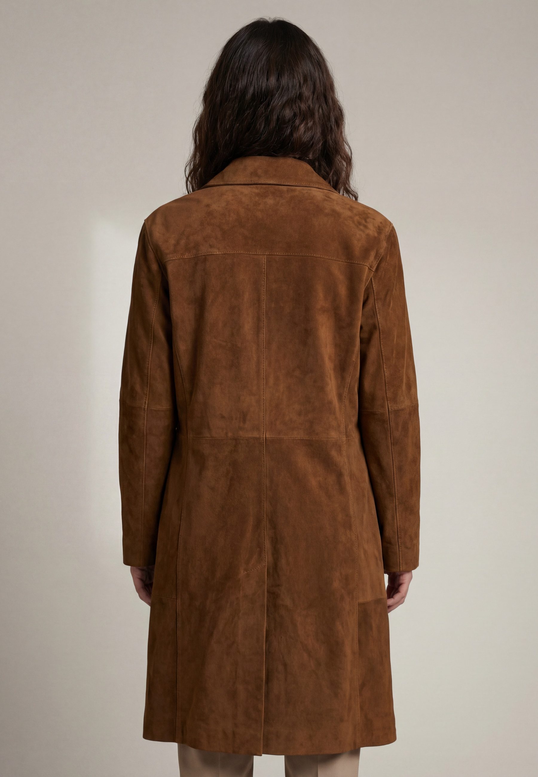 RICANO Ledermantel Donatella Hochwertiges Ziegen Velours Leder