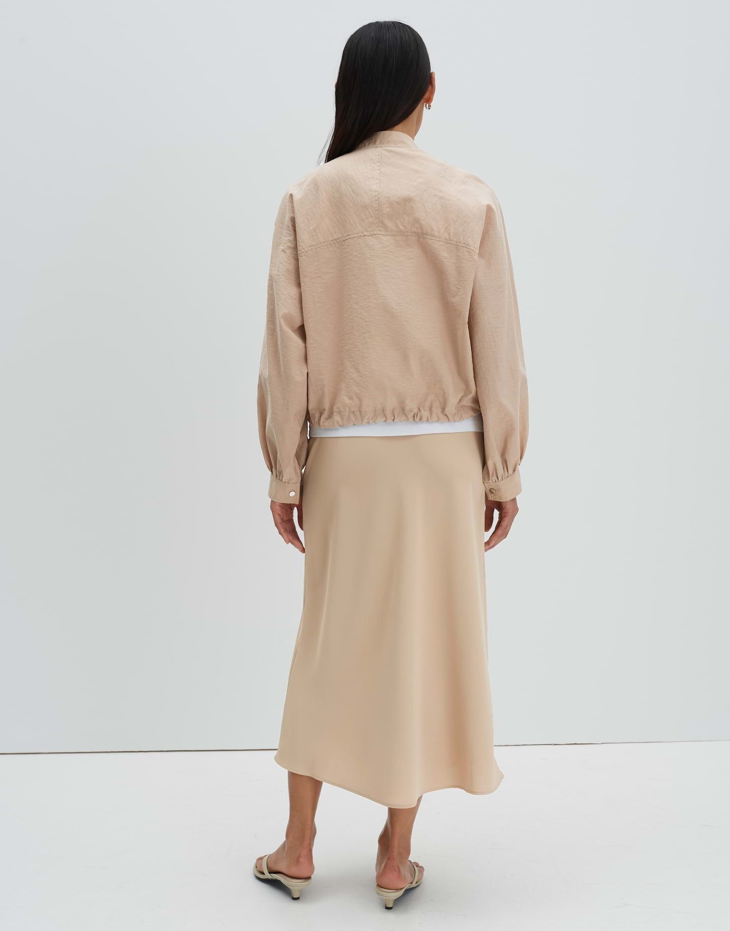 someday Jackenblazer Nelis aus BCI-Cotton Druckknöpfe und Ballonärmel, lässig leicht