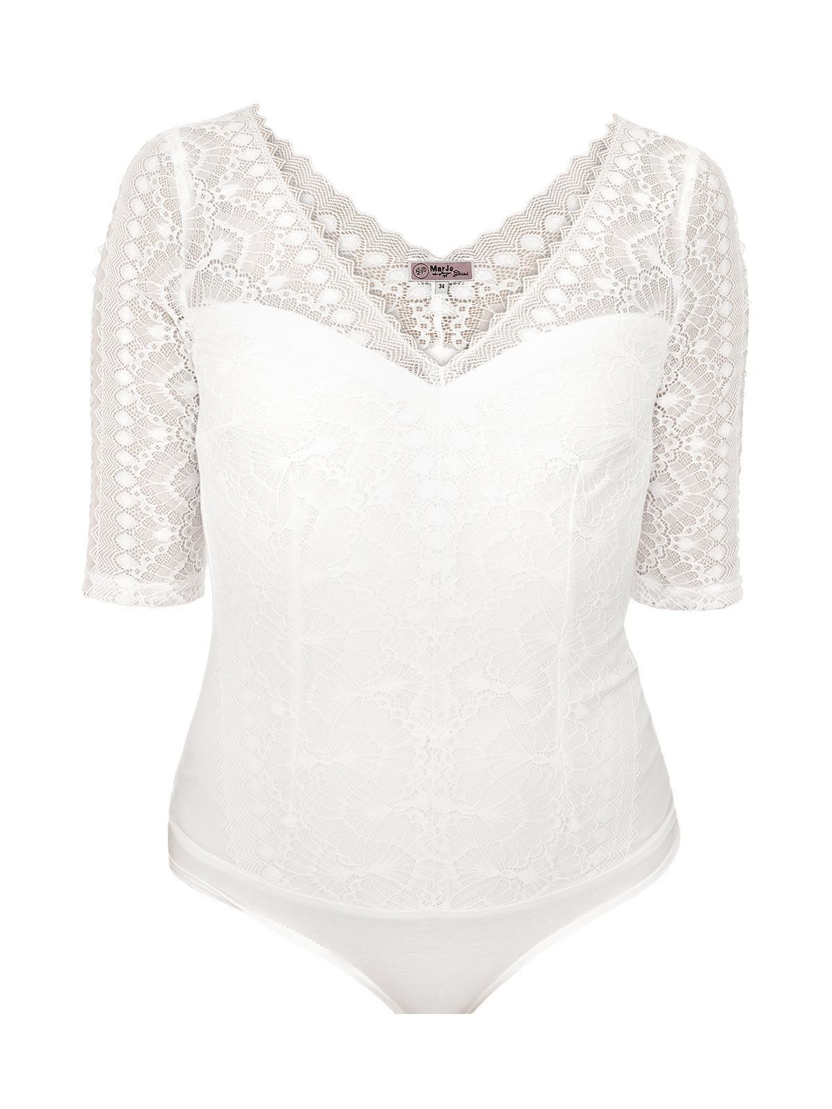 MarJo Dirndlbluse Dirndlbody 'Forsten' Halbarm, Offwhite günstig online kaufen