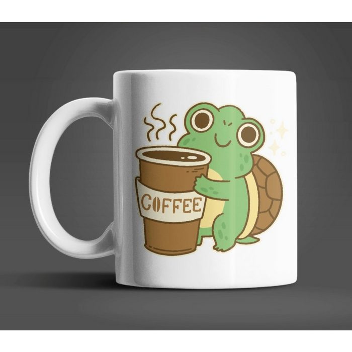 WS-Trend Tasse Schildkröte Turtle Kaffeetasse mit Motiv Keramik Geschenkidee 330 ml