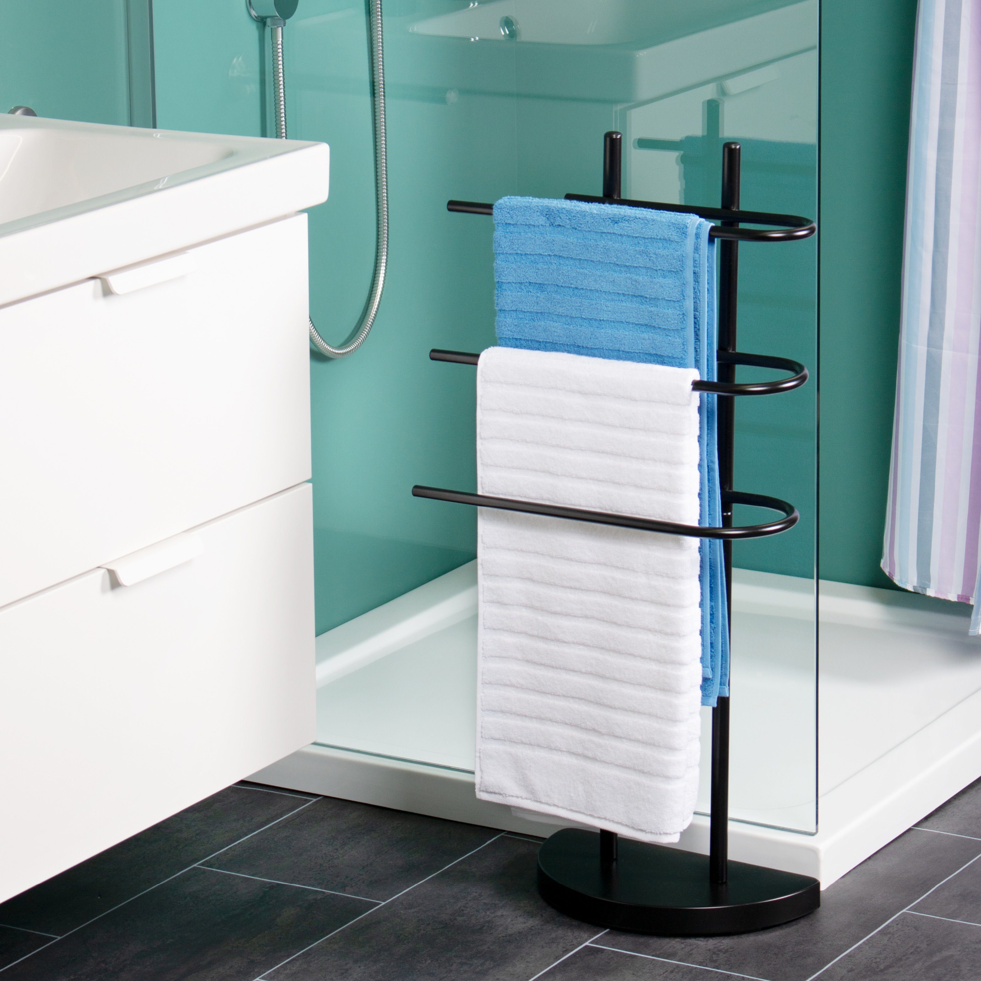 bremermann Handtuchhalter Stand-Handtuchhalter freistehend, 3 Stangen, günstig online kaufen
