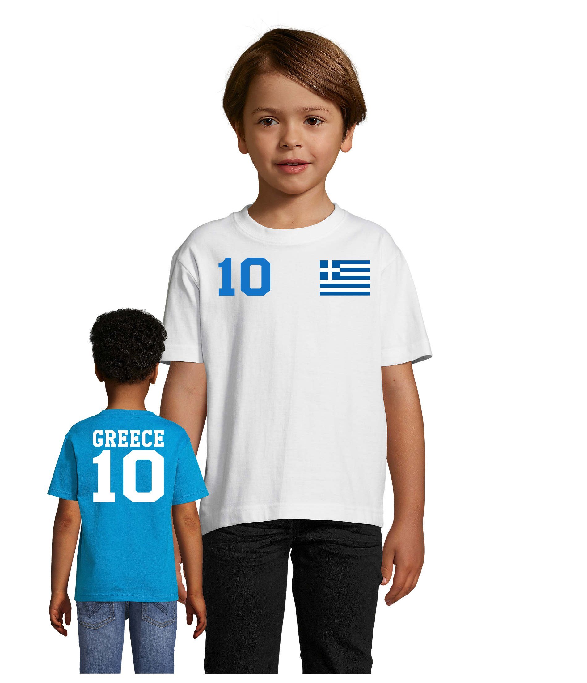 T-Shirt Kinder Griechenland Sport Trikot Fußball Weltmeister Europa EM