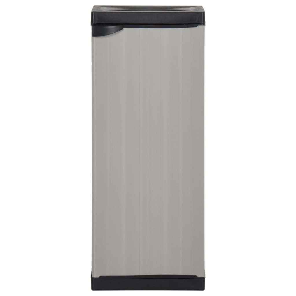 vidaXL Garten-Geräteschrank, Garten-Lagerschrank mit 1 Boden Grau und Schwarz 35x40x85 cm