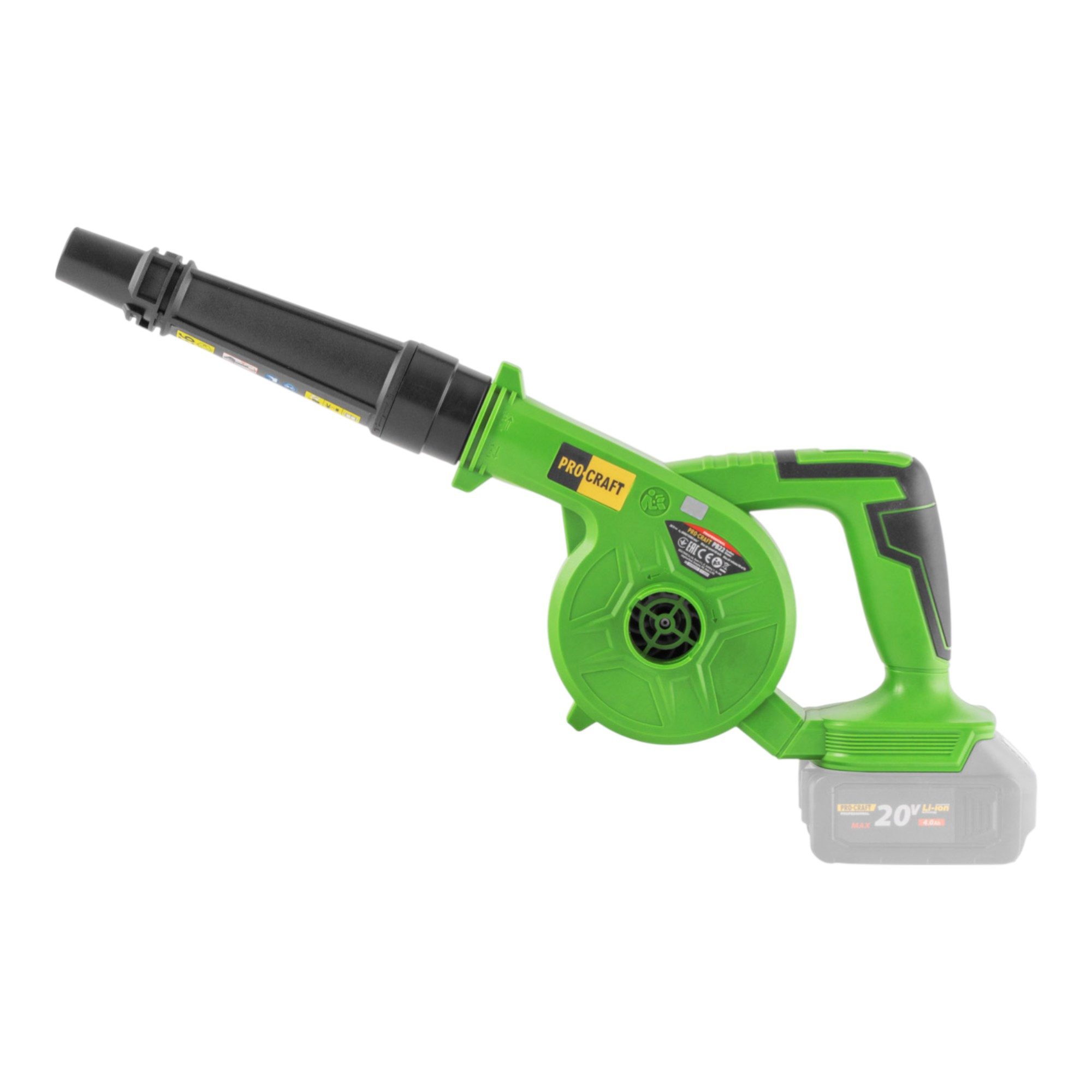 PRO CRAFT Akku-Laubbläser PB22bb Akku Laubbläser 20 V Solo - ohne Akku, ohne Ladegerät