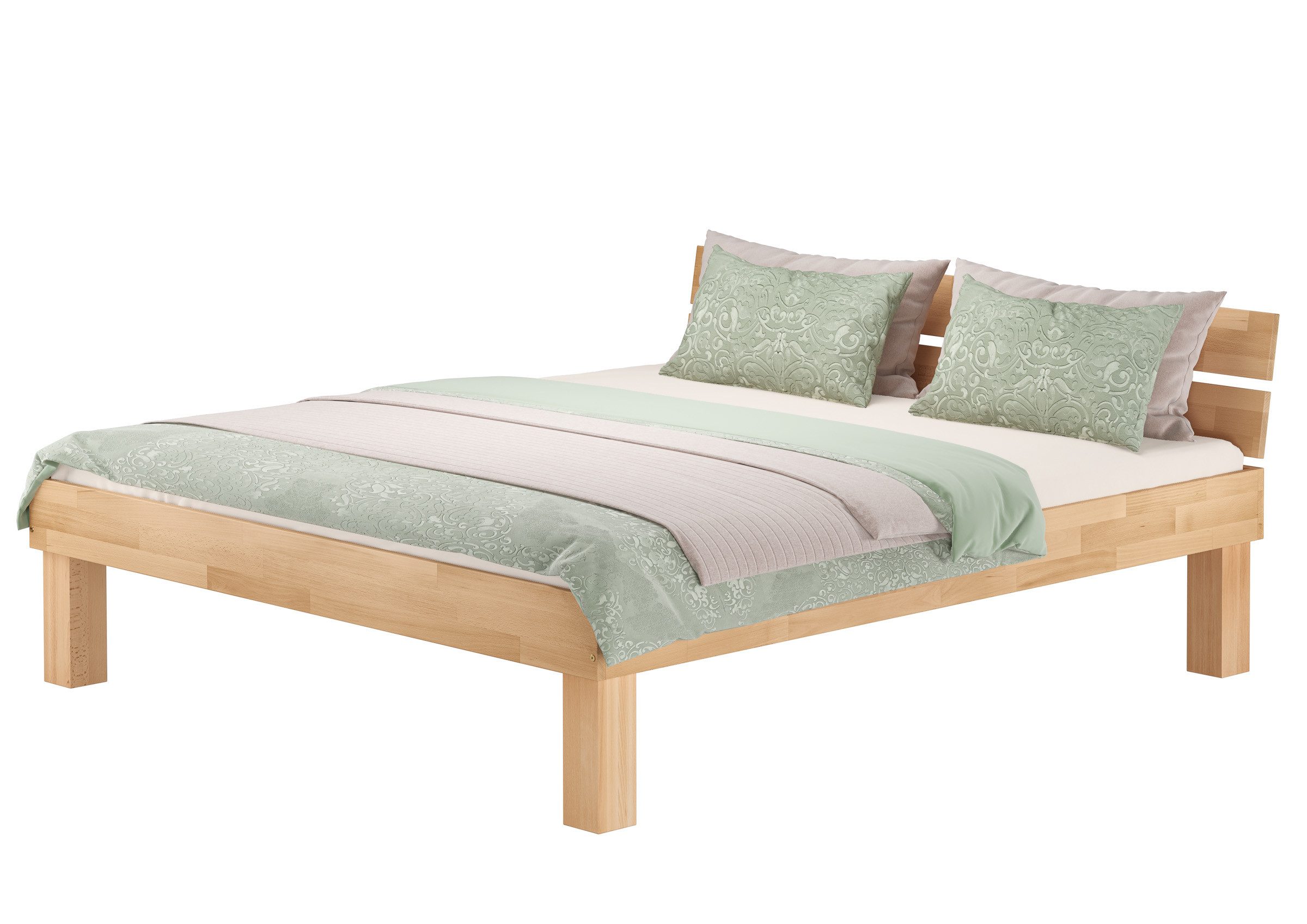 ERST-HOLZ Bett Echtholzbett Massivholzbett Buche Verschiedene günstig online kaufen