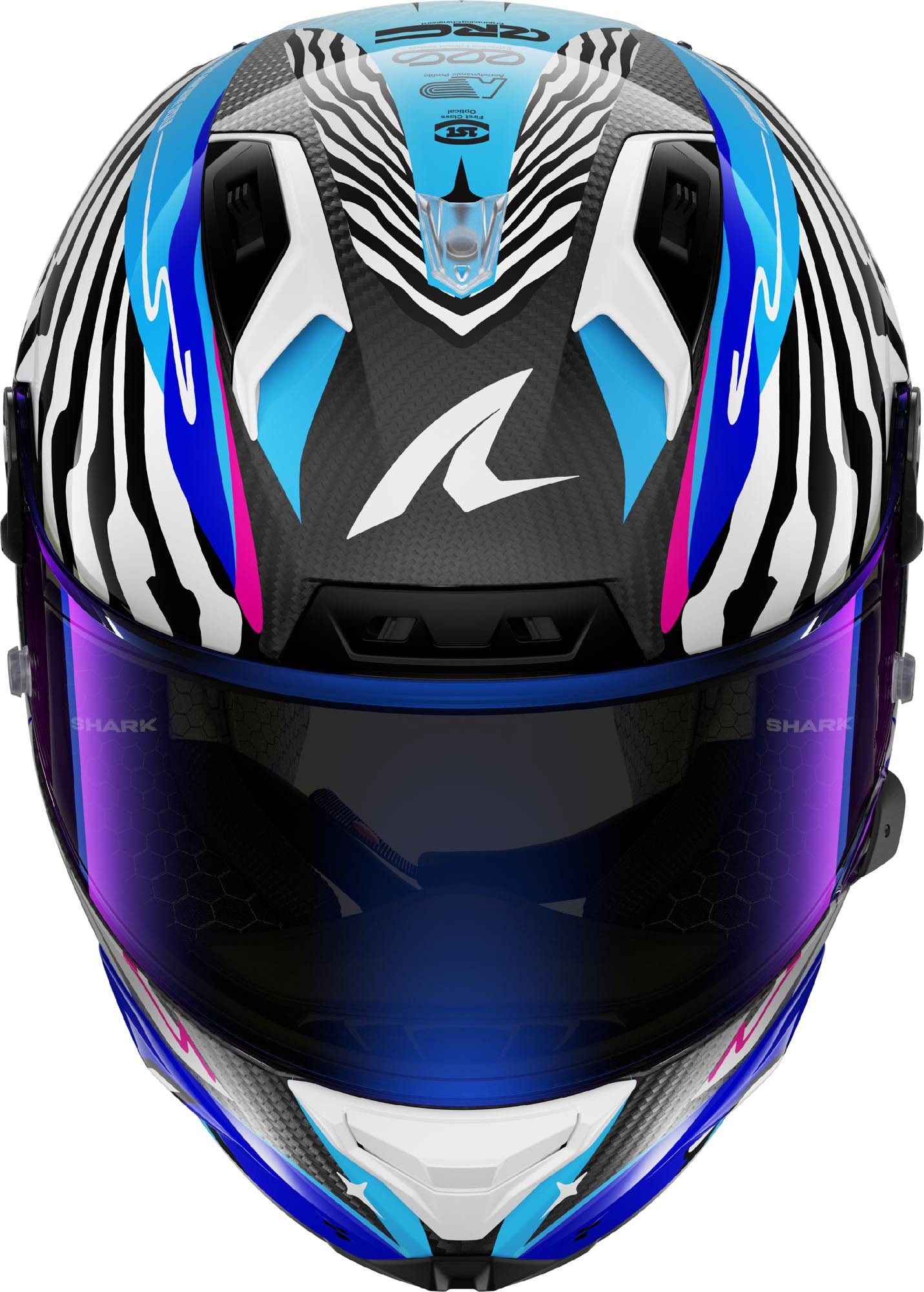 Shark Motorradhelm Aeron Speed Fancy Carbon Helm, antifog beschichtet,vorbereitet für Kommunikationssystem,Notfalls