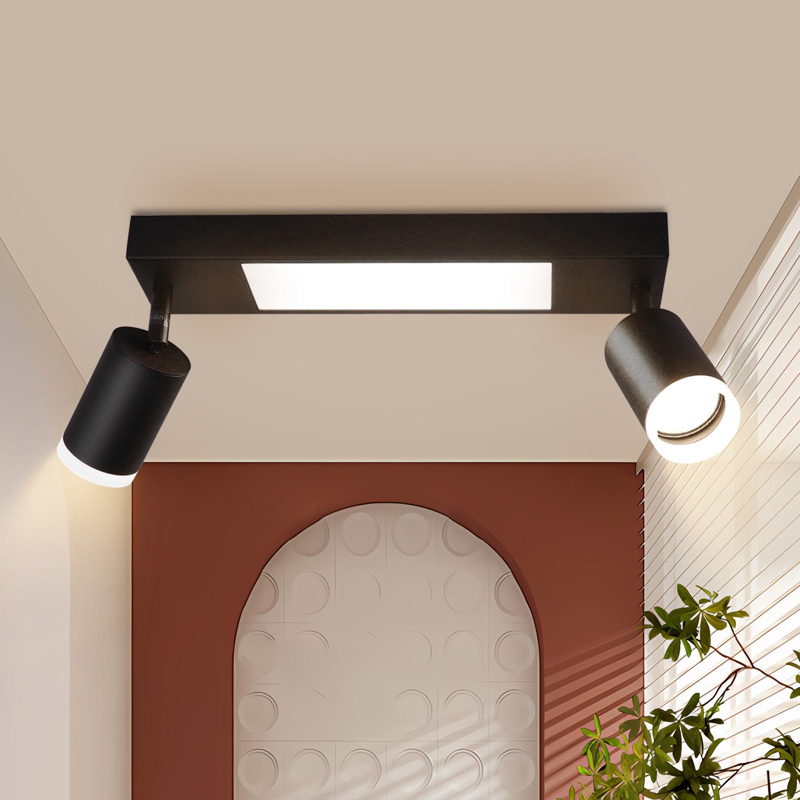 Nettlife Deckenstrahler Schwarz Schlafzimmer LED Deckenleuchte günstig online kaufen