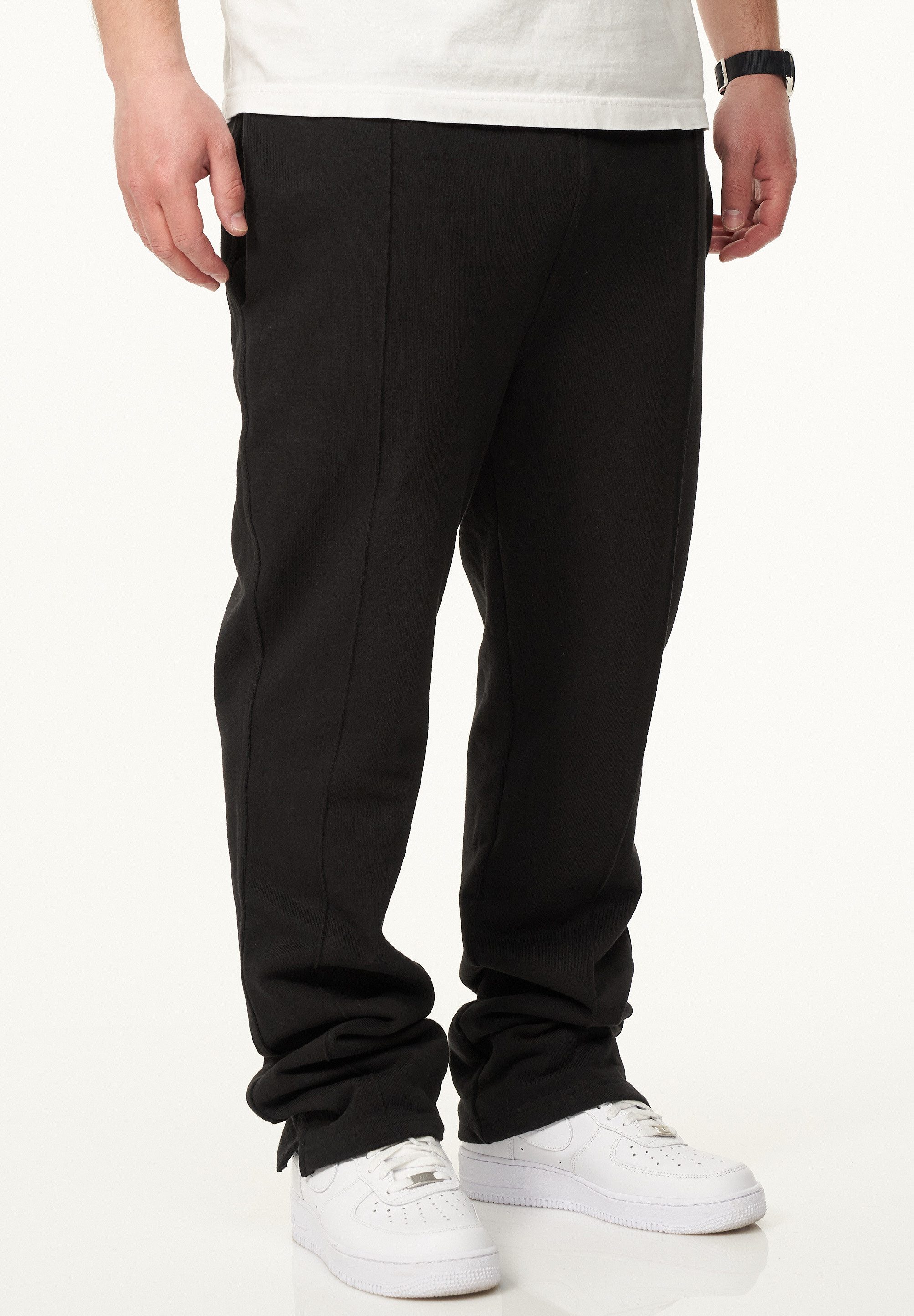 BEHYPE STUDIOS Jogginghose IM STRAIGHT-FIT Herren Lange Sporthose Trainingshose Freizeithose