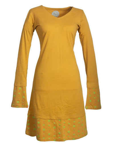 Vishes Jerseykleid Lagenlook Jerseykleid Strickkleid Sweatshirt-Kleid Elfen, Hippie, Boho, Goa Style