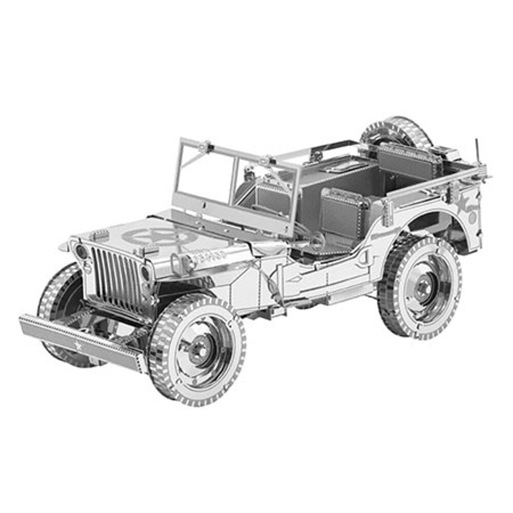 Invento Puzzle Metal Earth: Premium Series, Willys Overland - 3D Metall Puzzle, Puzzleteile