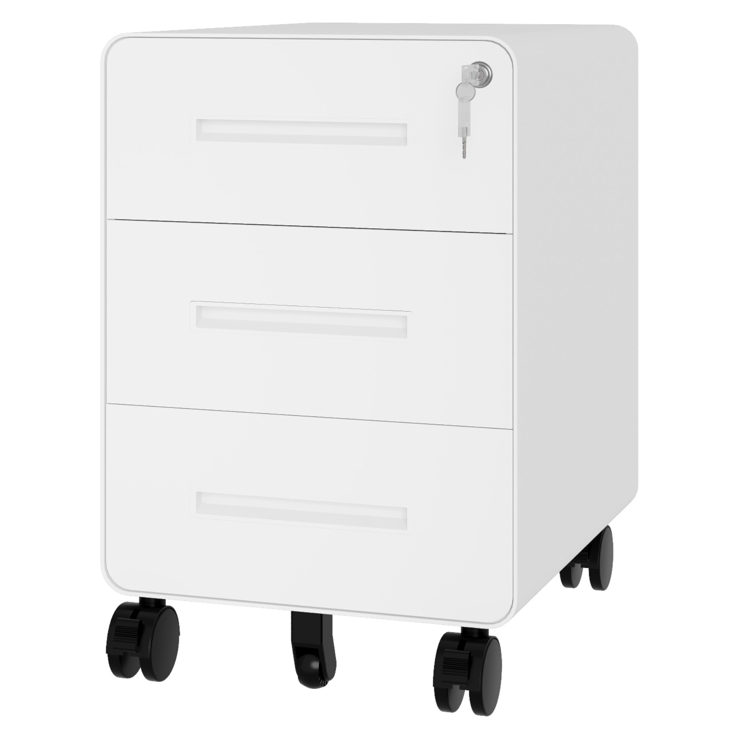 Bisley Rollcontainer EasyRoll, in Verkehrsweiß - Maße: H 50 x B 40 x T 50 cm