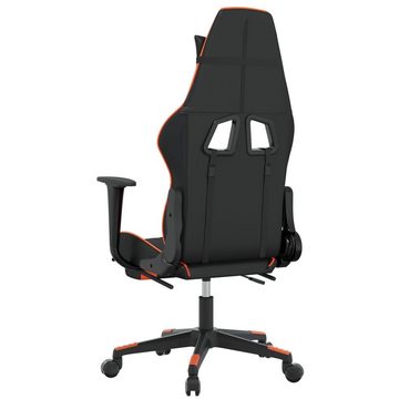 vidaXL Bürostuhl Gaming-Stuhl mit Fußstütze Schwarz und Orange Kunstleder Bürostuhl Hom