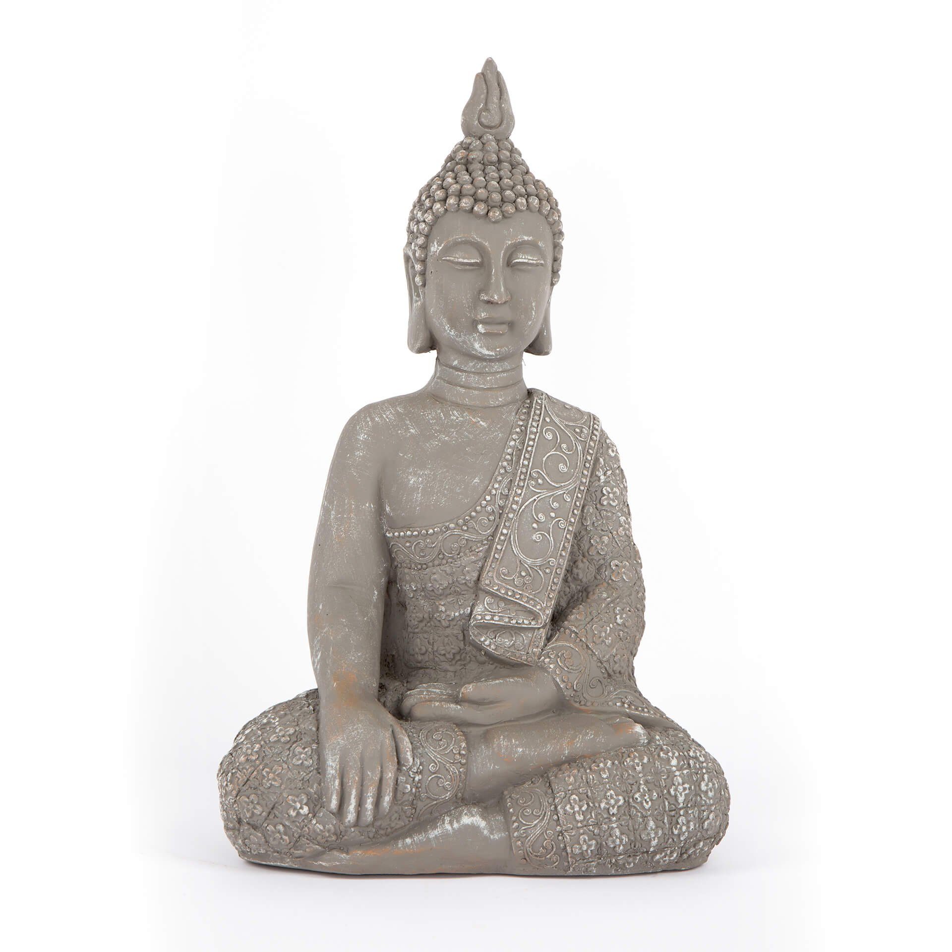 Wall Feng Deko große Beton Gartendeko Buddhafigur 45cm Thai Art Shui Steinfigur Gartenfigur), K&L (1, Statue Kunststein Buddha Wellness