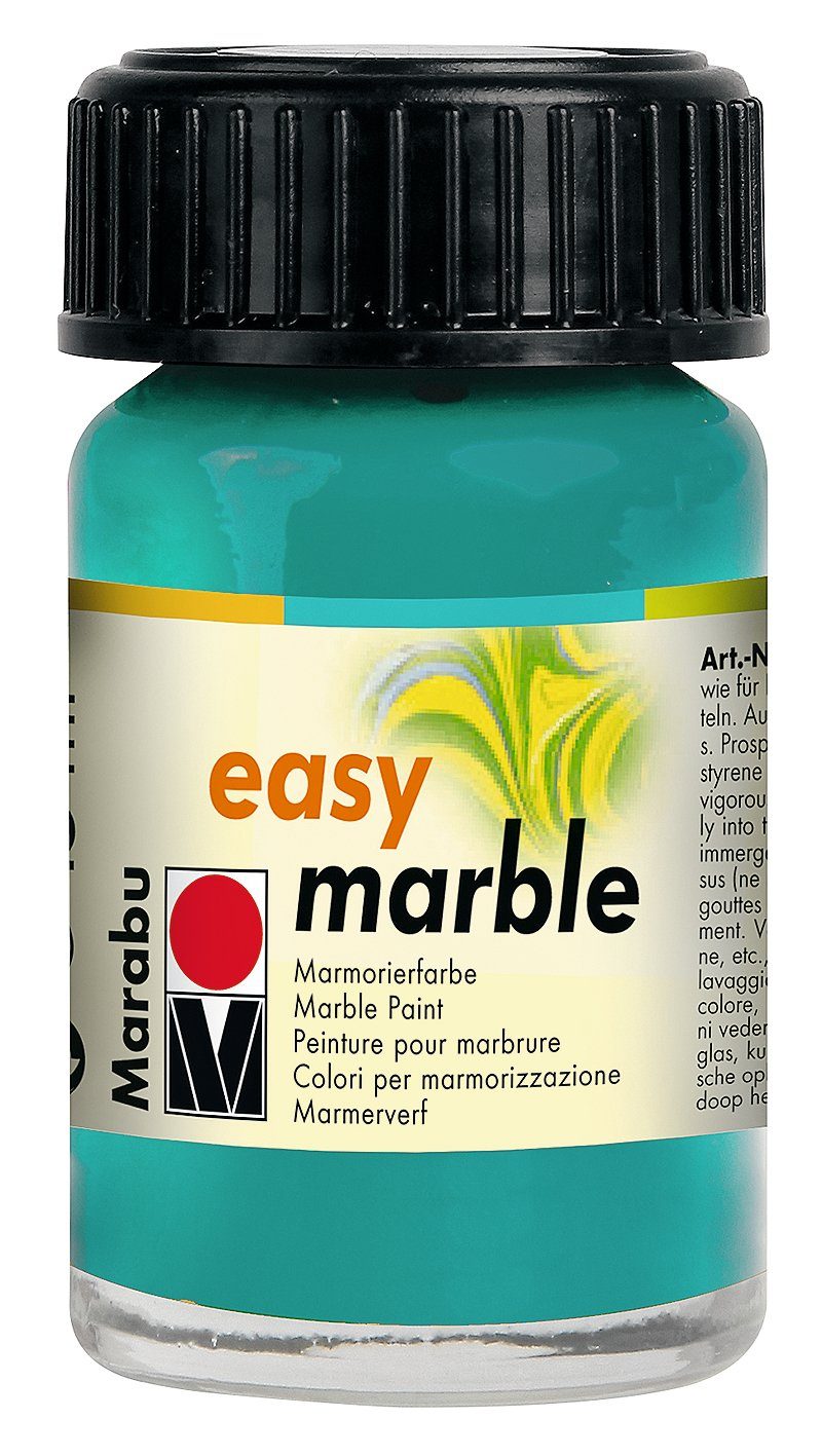 Marabu Bastelfarbe Easy Marble, 15 ml Türkisblau