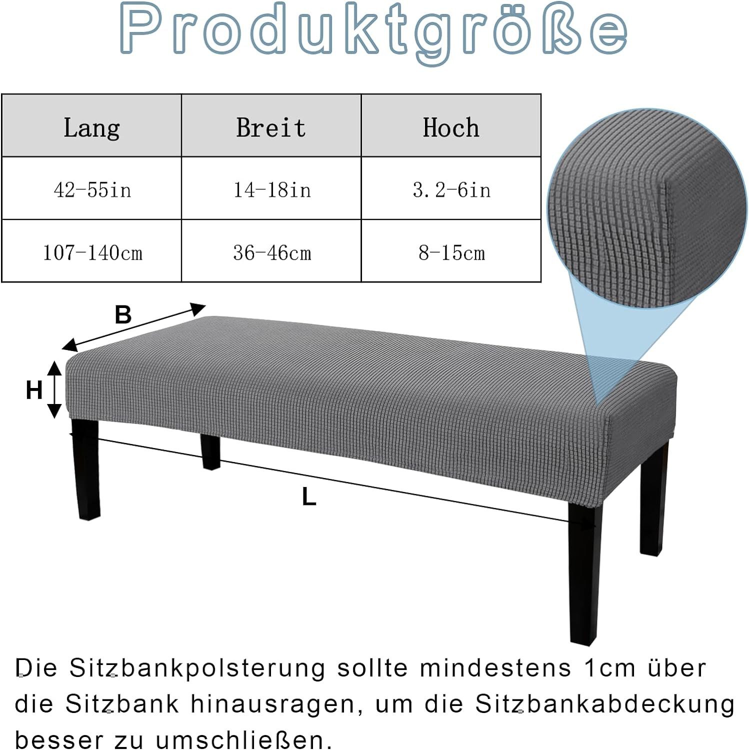 Coonoor Stuhlhusse Universal-Bezug für Esszimmer-Bank, elastisch Stuhlhusse günstig online kaufen
