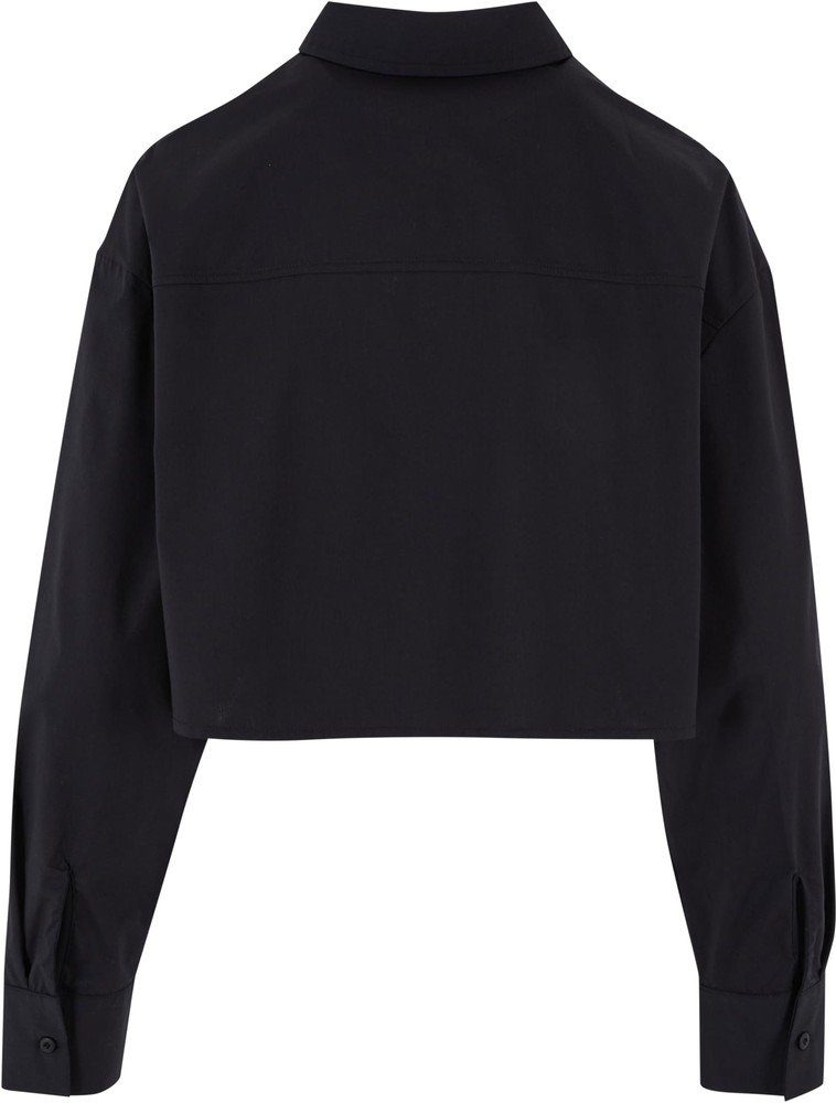 URBAN CLASSICS Langarmhemd Ladies Cropped Oversized günstig online kaufen
