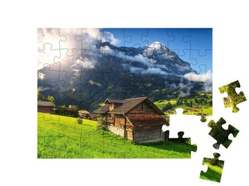 puzzleYOU Puzzle Wunderschönes Berner Oberland, Schweiz, 48 Puzzleteile, puzzleYOU-Kollektionen Landschaft