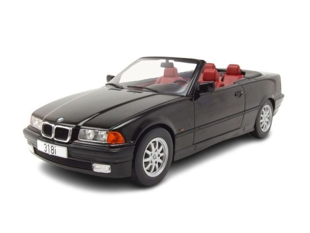 MCG Modellauto BMW 318i Cabrio E36 1996 schwarz, Maßstab 1:18