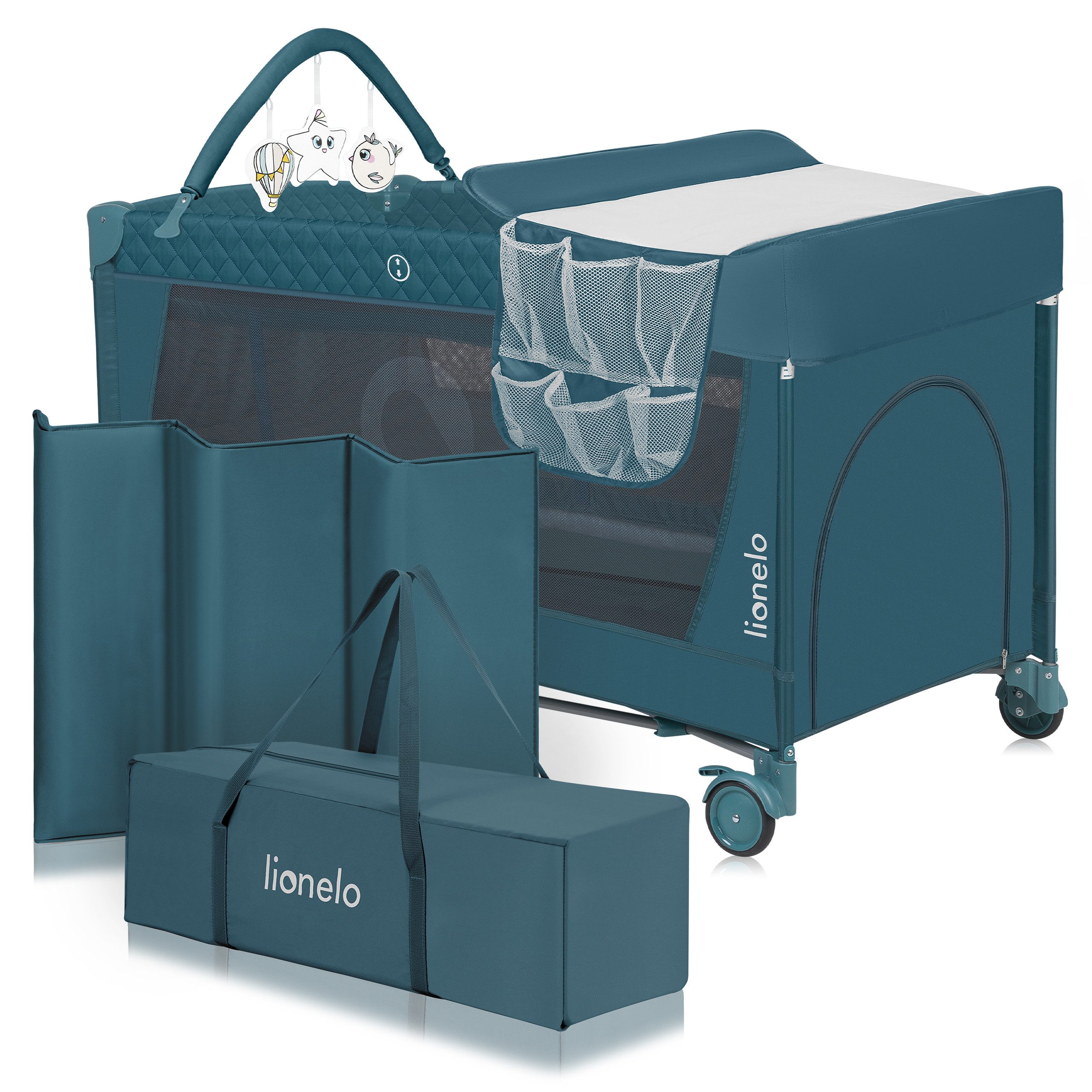 lionelo Baby-Reisebett FLOWER, 4in1:Laufstall Baby, Wickeltisch, günstig online kaufen