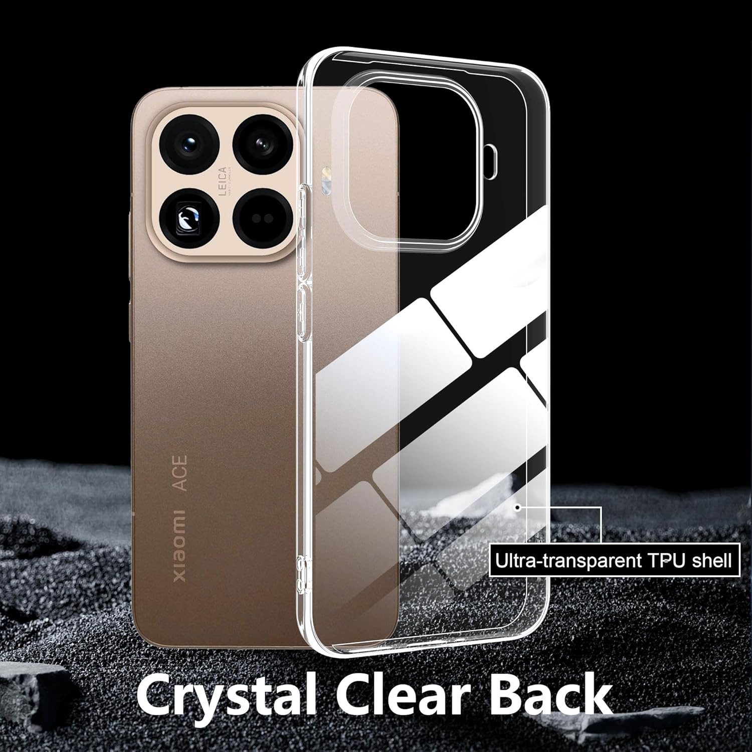 CLM-Tech Handyhülle Transparent für Xiaomi 15T / 15T Pro, TPU Gummi, Kratzfest, stoßsicher, schmutzabweisend – Bild 5 von 5