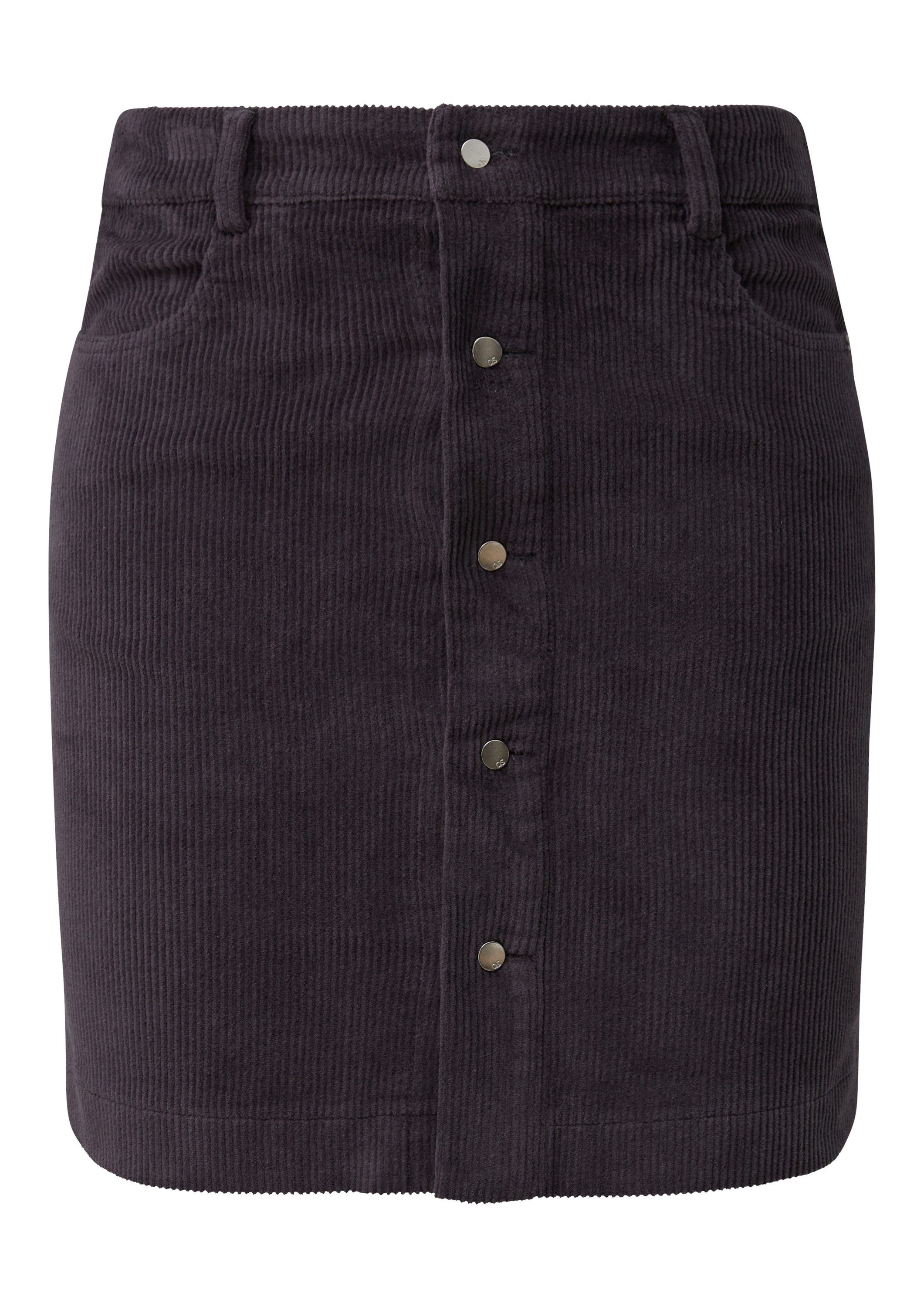 QS Minirock Rock Cord-Minirock mit Knopfleiste günstig online kaufen