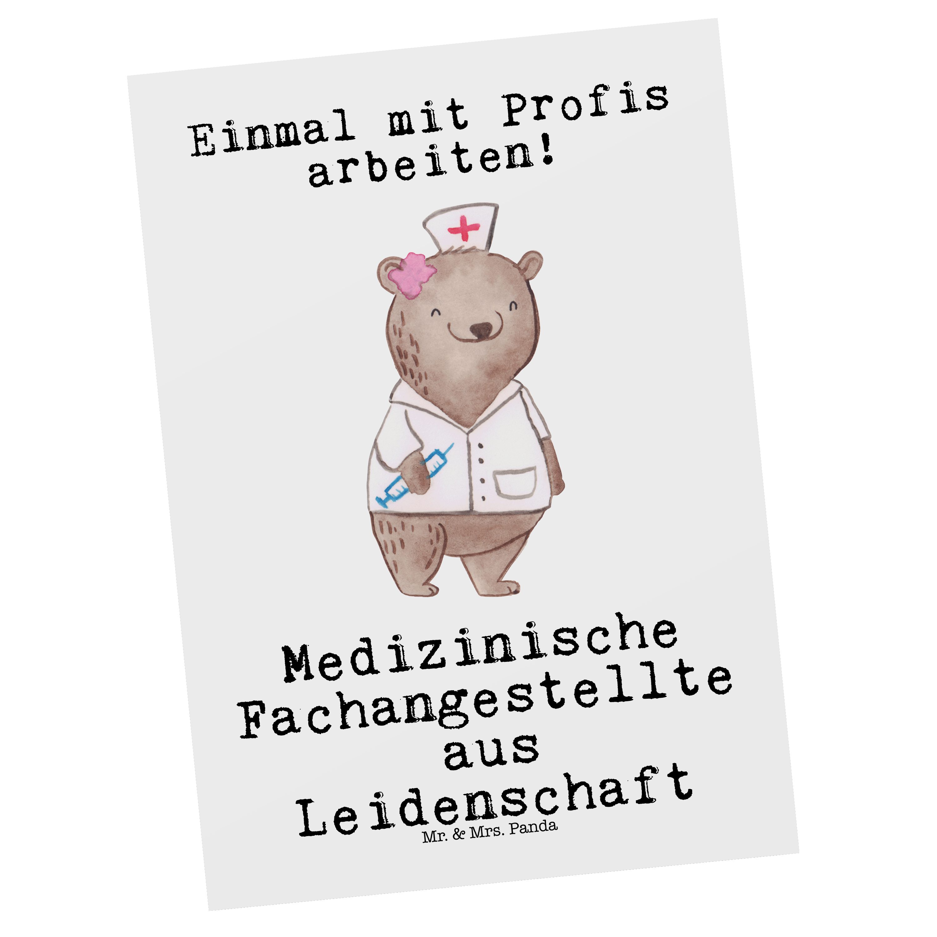 aus Weiß Mr. Medizinische Panda Leidenschaft Geschenk, - - & Postkarte Fachangestellte Mrs. Gruß