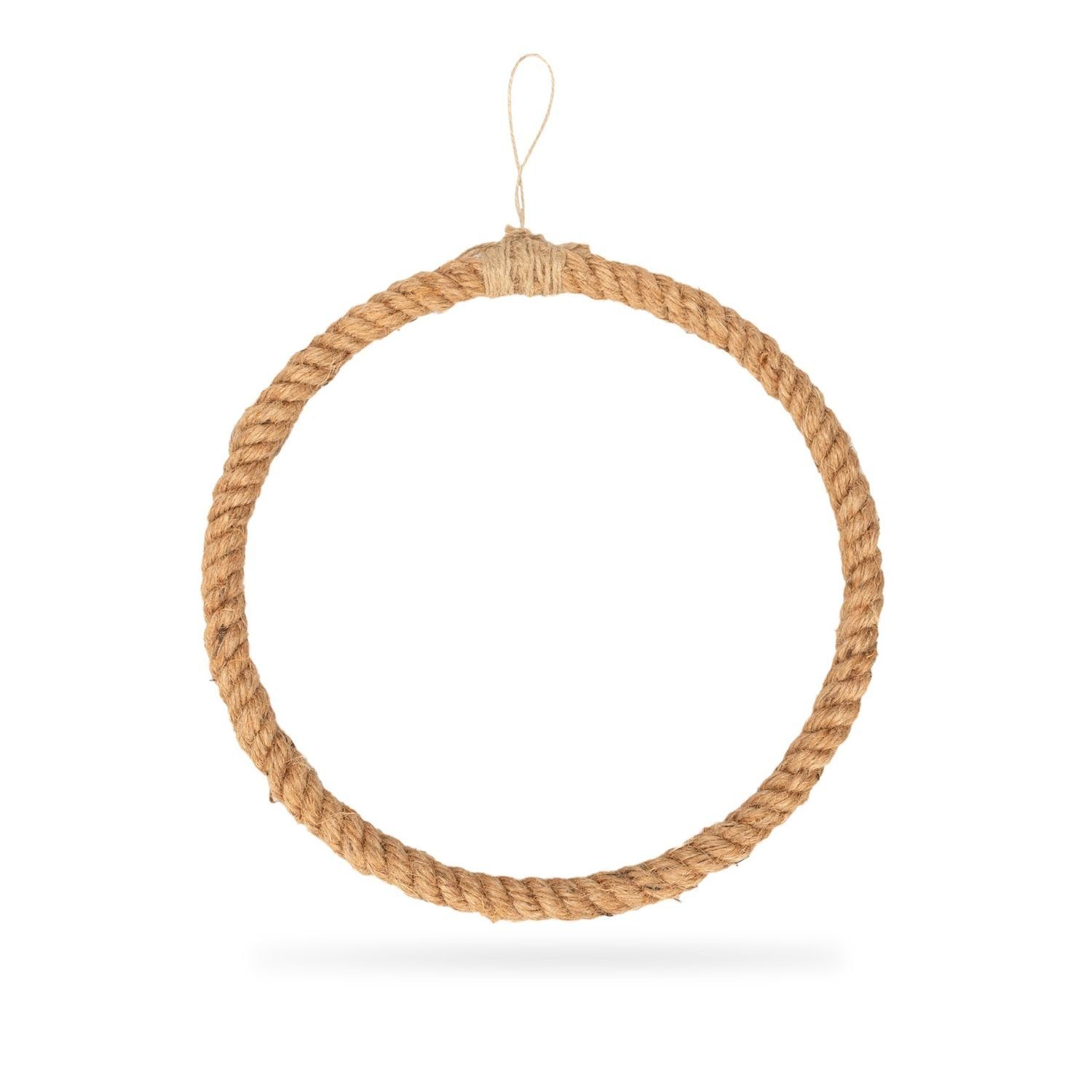 NaDeco Dekoobjekt Metallring umwickelt mit Jute wählbar in den Größen 30cm