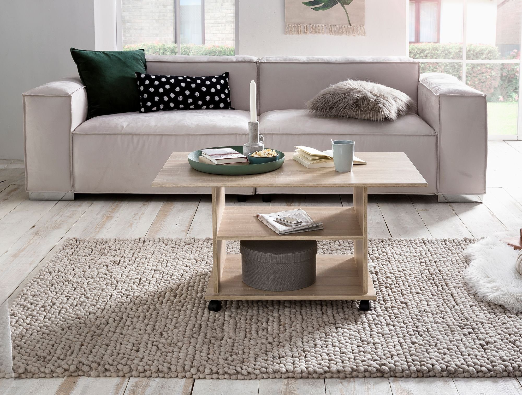 DESIGN mobil | SEGRE & geräumig, Beige - & Beige langlebig Stilvoll KADIMA Couchtisch Kaffeetisch