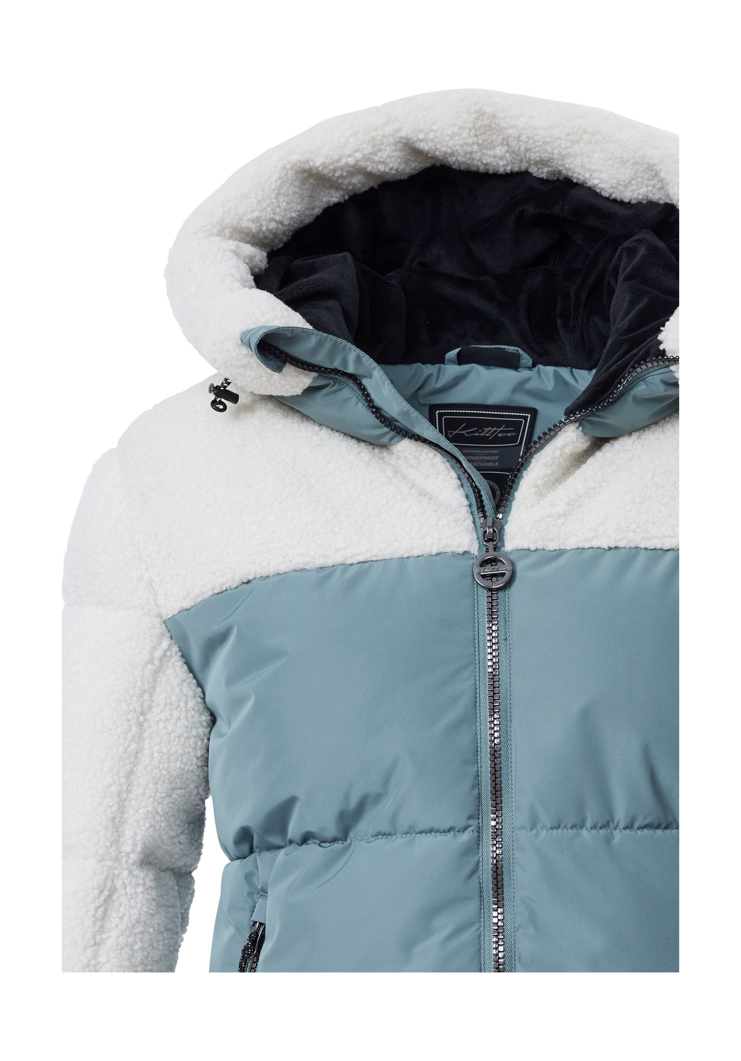 Killtec Skijacke KSW 111 WMN SKI QLTD JCKT Damen Ski-Steppjacke mit Glitzerstreifen und abnehmbaren Schneefang
