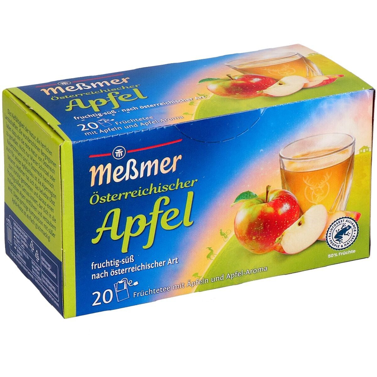 Meßmer Tee Österreichischer Apfel, Früchtetee mit Äpfeln und Apfel-Aroma