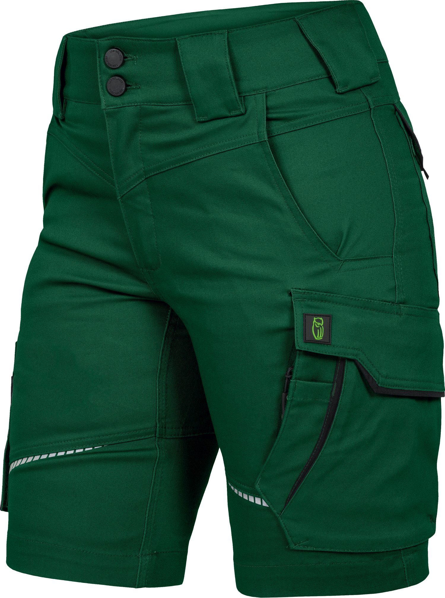 Leibwächter Arbeitsshorts Damen Flex-Line Arbeitsshort mit Reflektoren und femininer Passform (Arbeitskleidung für Handwerk, Garten oder Freizeit, mit Cargotasche) Kurze Stretch Cargoshorts mit elastischem Bund