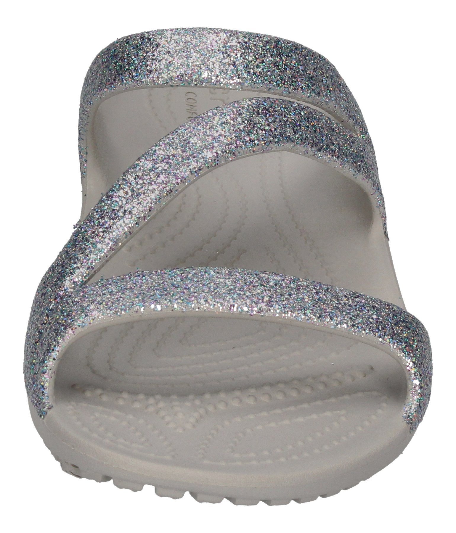 Glitter Crocs 207315-040 Sandal Kadee Silver Plateausandale