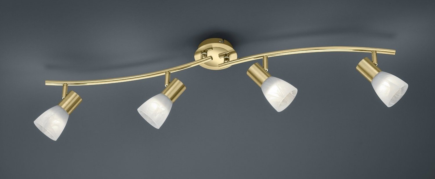 TRIO Leuchten LED Deckenstrahler LEVISTO, 4-flammig, Weiß, Glas, Messing, L günstig online kaufen
