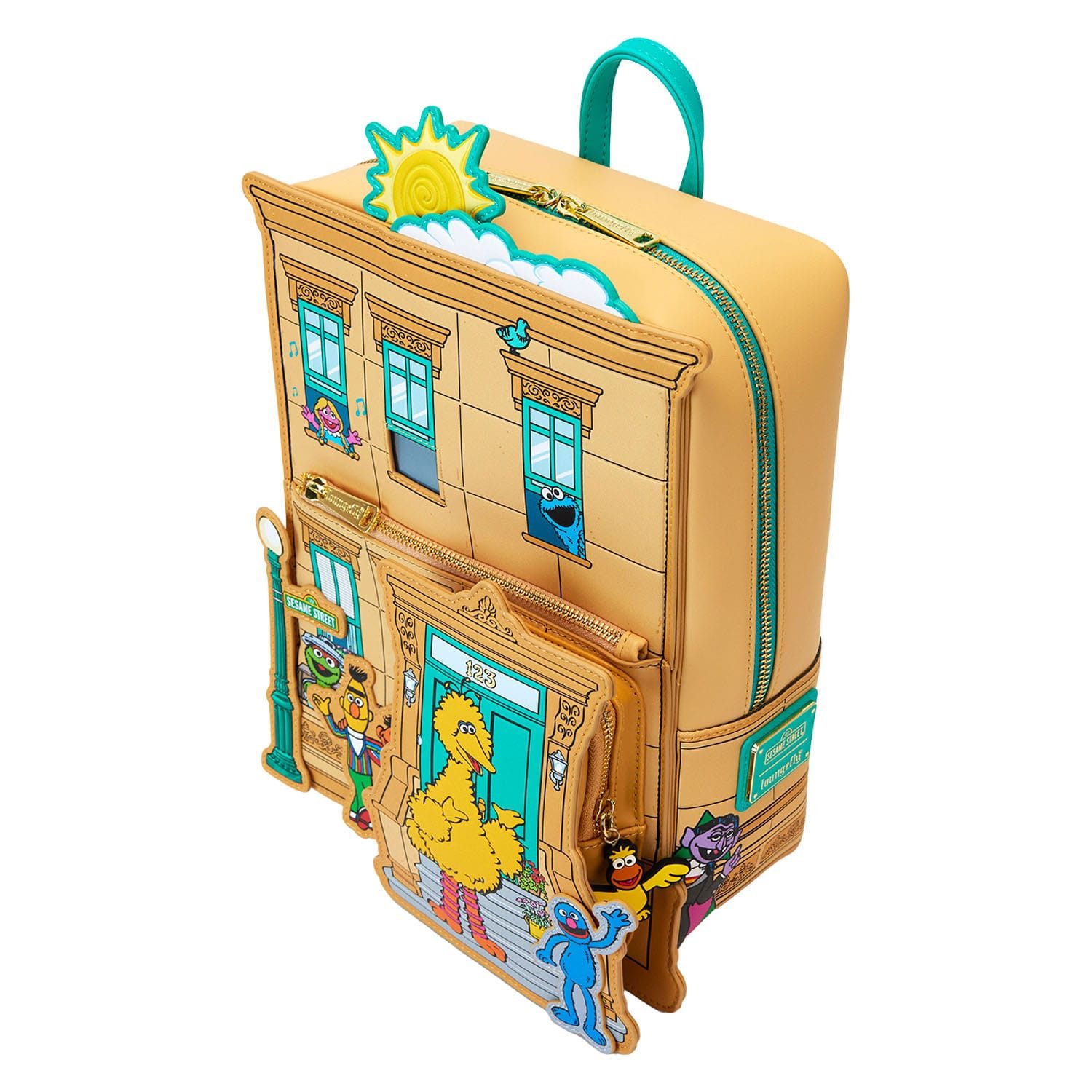 Loungefly Minirucksack Sesamstraße by Loungefly Mini Rucksack Corner (1-tlg), hochwertig und detailliert