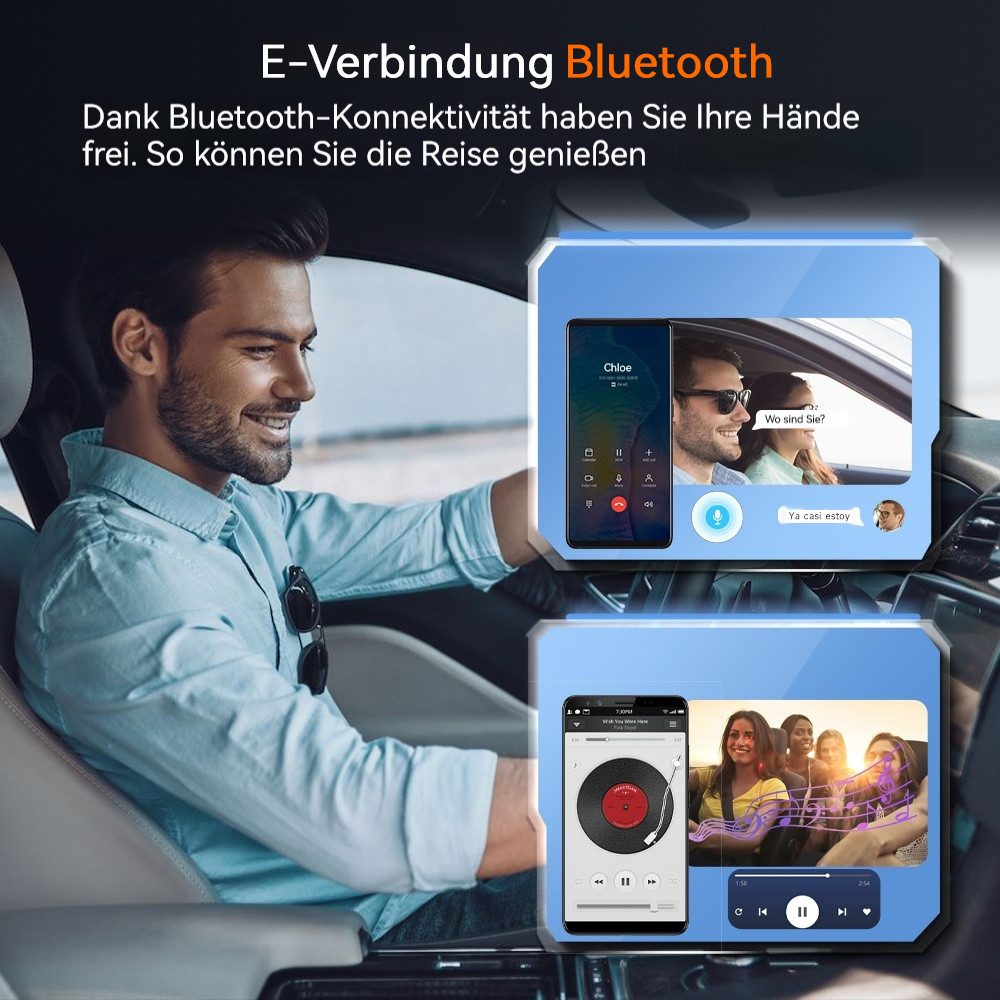 PODOFO Android 15.0 2Din 8 Zoll mit Bluetooth GPS für VW Polo Skoda Passat Autoradio (Digitalradio (DAB)