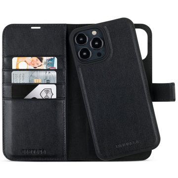 KANVASA Handyhülle iPhone 13 Pro Max Case 2-IN-1, Luxus Echtleder Klapphülle