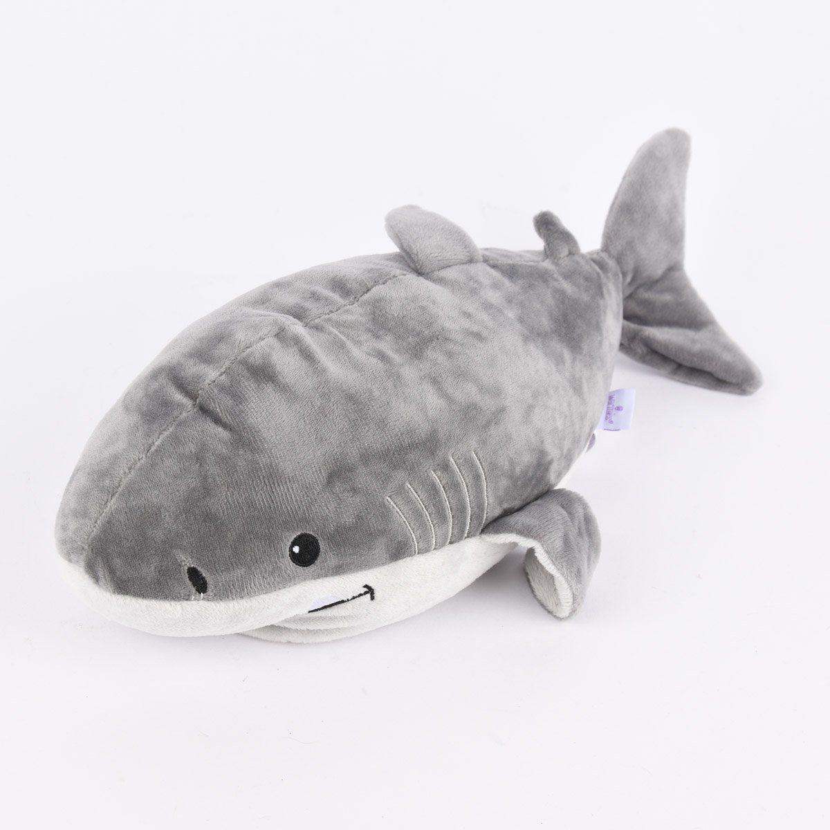 Dekokissen Warmies Wärmestofftier Hai grau 100% Hirse-Lavendelfüllung