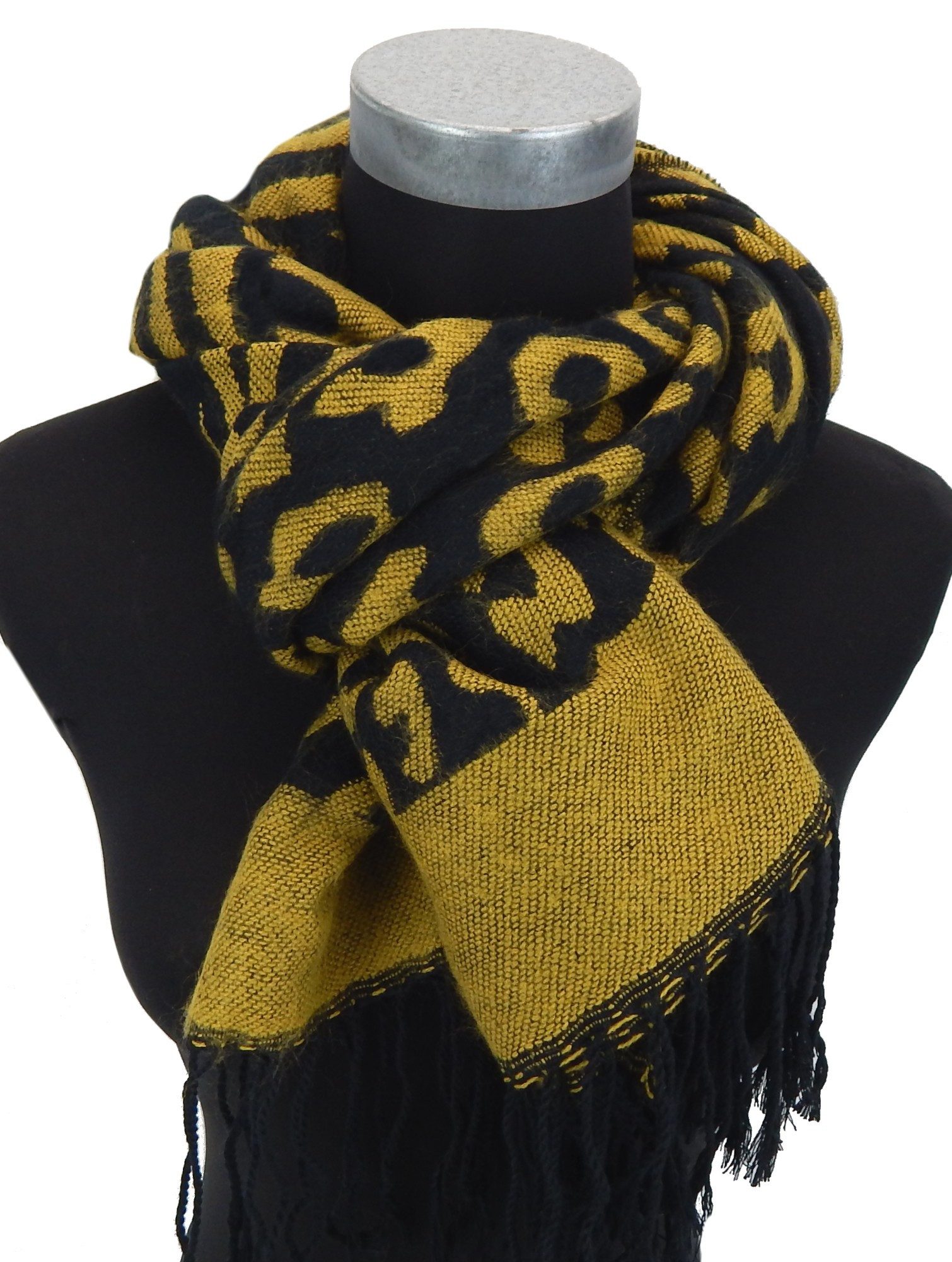 Ella Jonte Modeschal, Leopard Schal braun schwarz oder gelb Winterschal mit günstig online kaufen