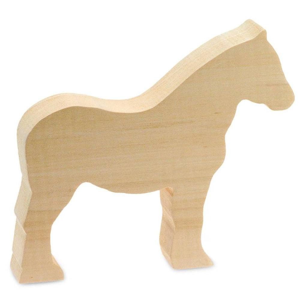 Corvus Holzpferd Holzpferd Rohling zum Schnitzen und Spielen