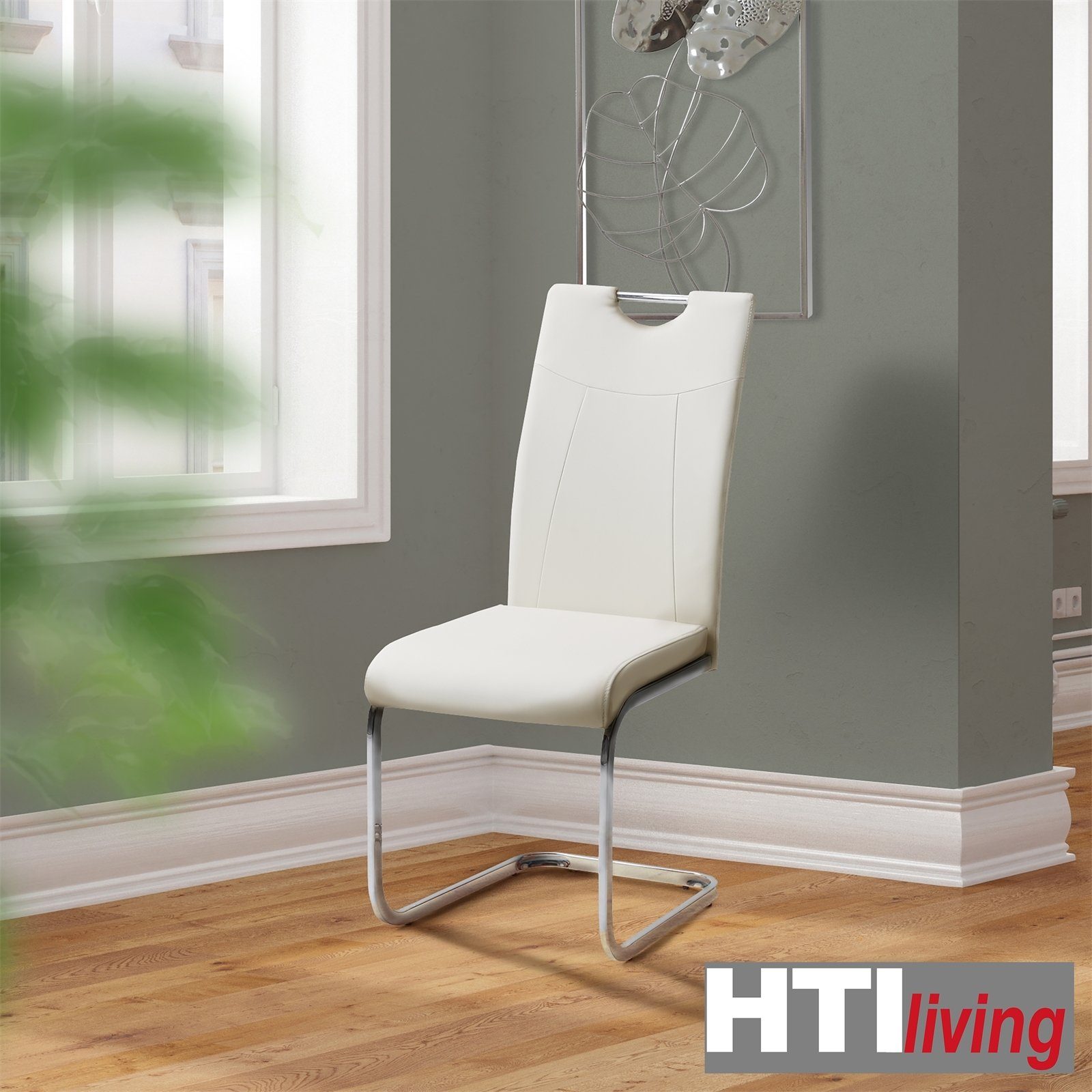 HTI-Living Esszimmerstuhl Esszimmerstuhl Beige Kunstleder Kelly günstig online kaufen