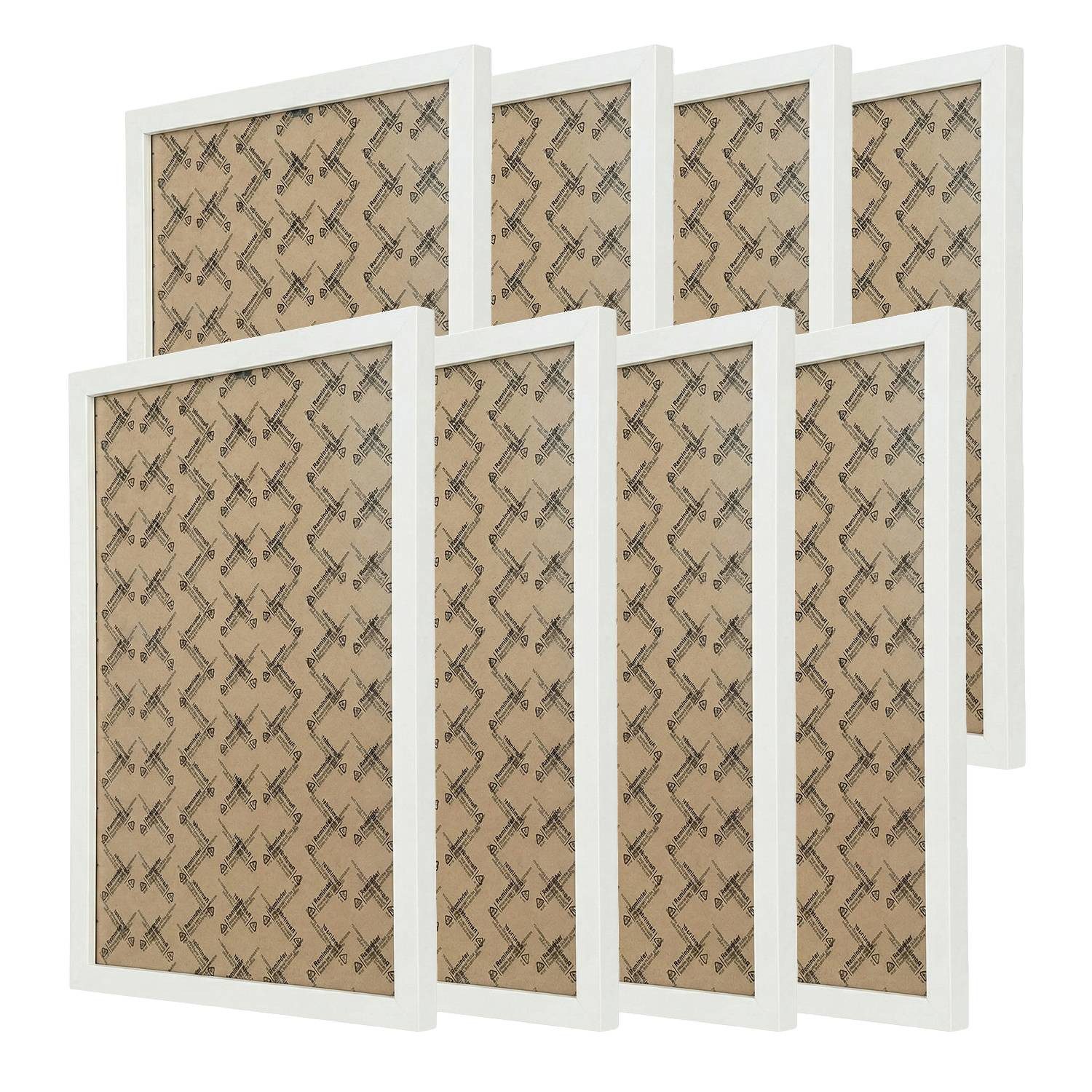 Licht-Erlebnisse Bilderrahmen-Set BILDERRAHMEN, (1 St), DIN A3 Weiß 8 Stück 45 x 32,5 cm Holz Kunststoff bruchsicher