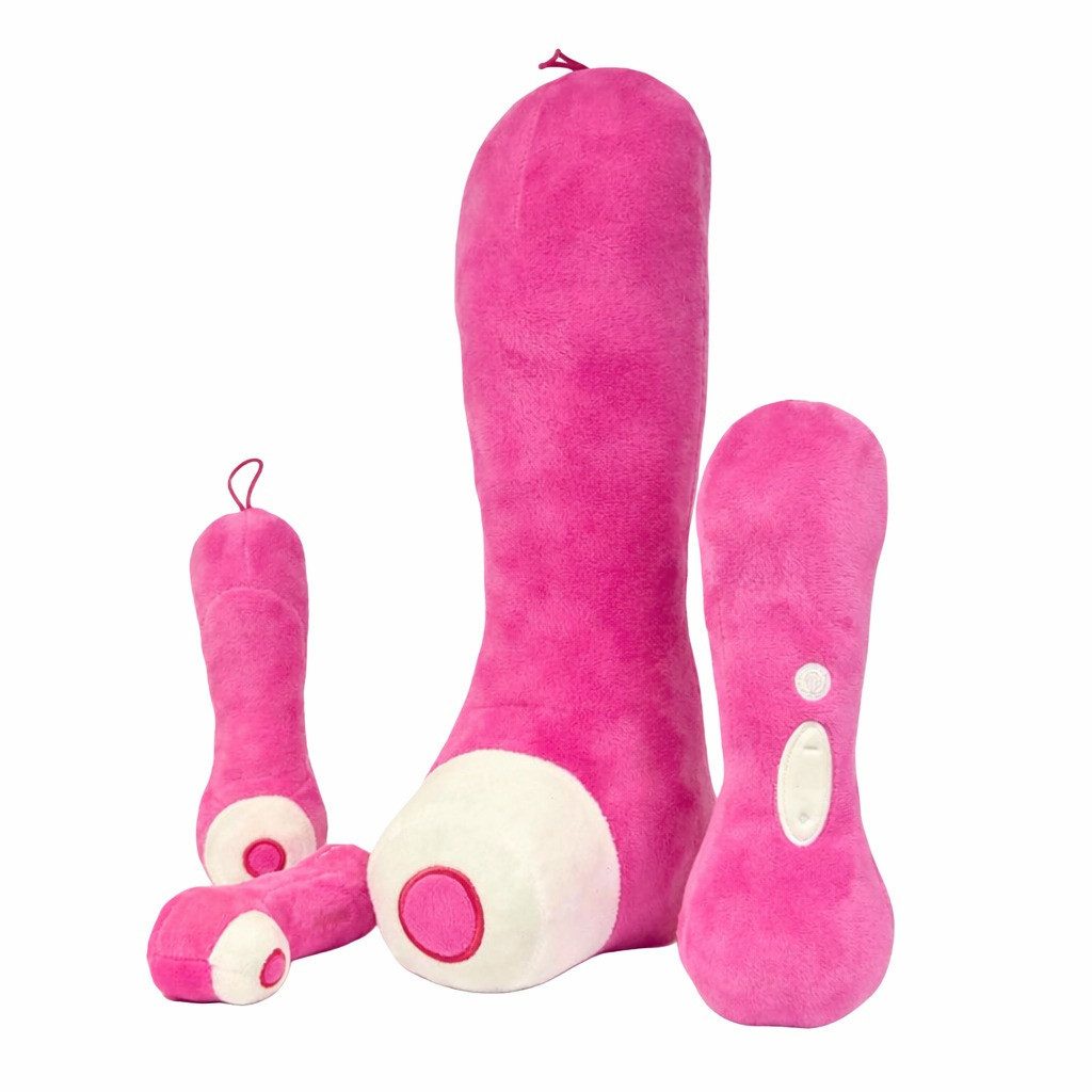 soma Plüschfigur Satisfying Kuscheltier Dildo Vibrator Figur Plüsch 40cm Plüsch pink (Set, Geschenk-Set), Junggesellenabschied Party Geschenk Frauen Abend Dildo Party Plüsch