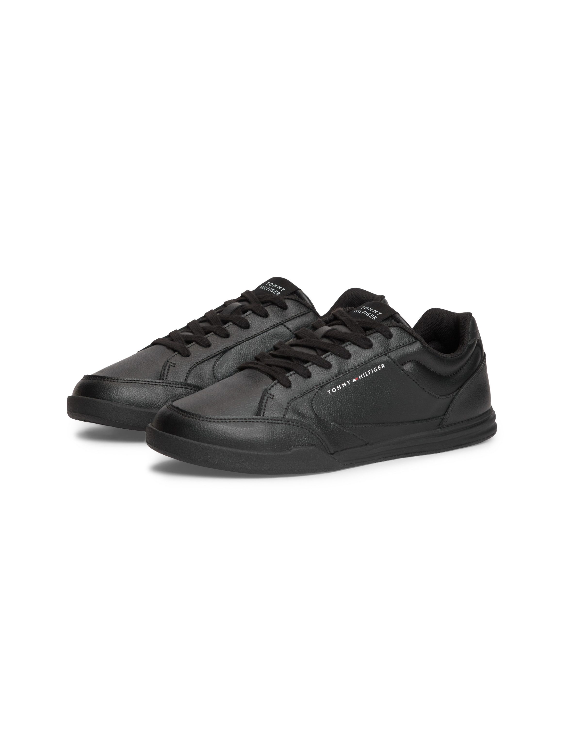 Tommy Hilfiger LOW PRO CUPSOLE PERF LEATHER Sneaker Schnürschuh, Halbschuh, Freizeitschuh mit seitlichem Logoschriftzug