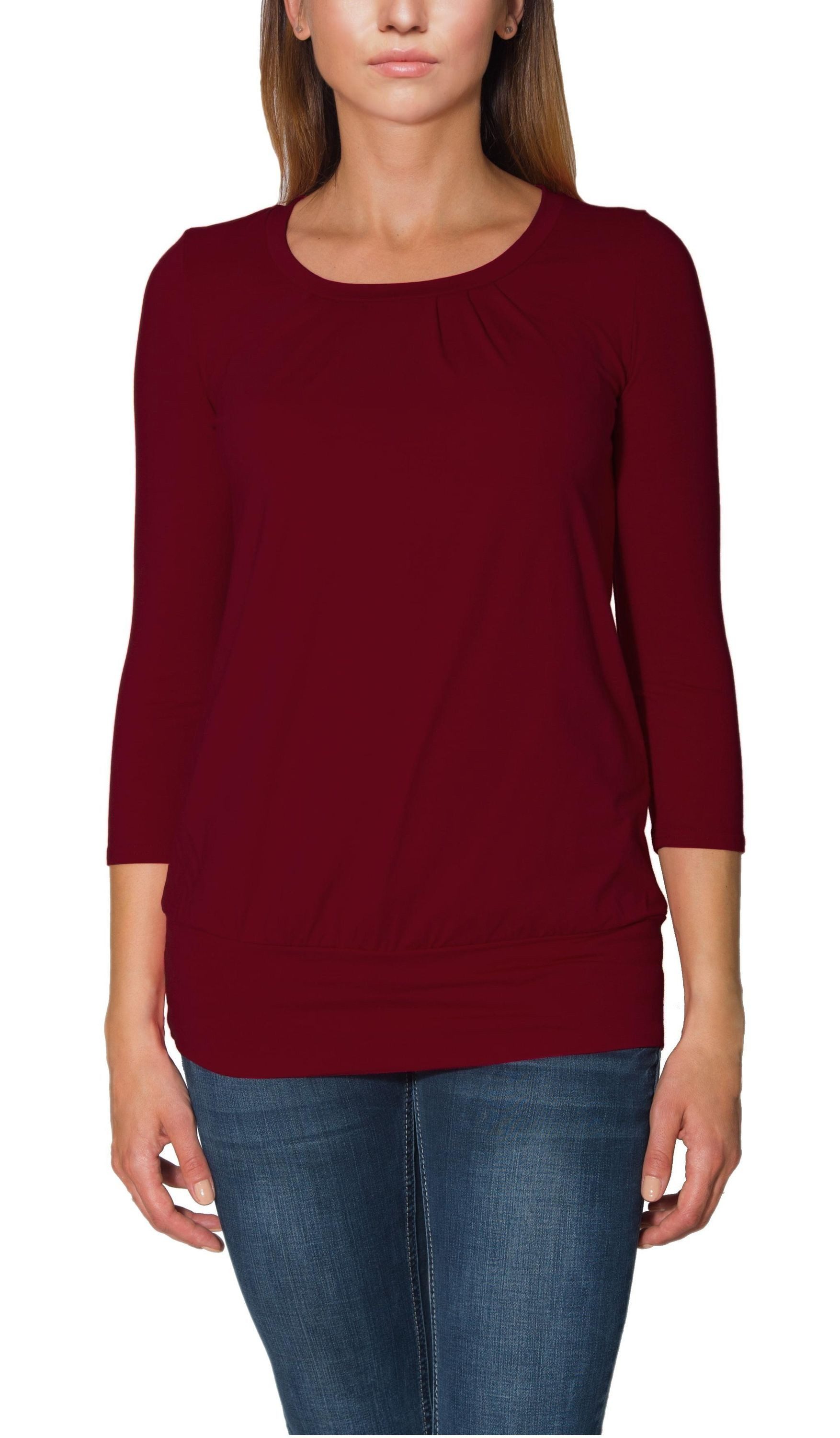 Alkato Longshirt Alkato Damen Shirt 3/4 Arm Longshirt Top